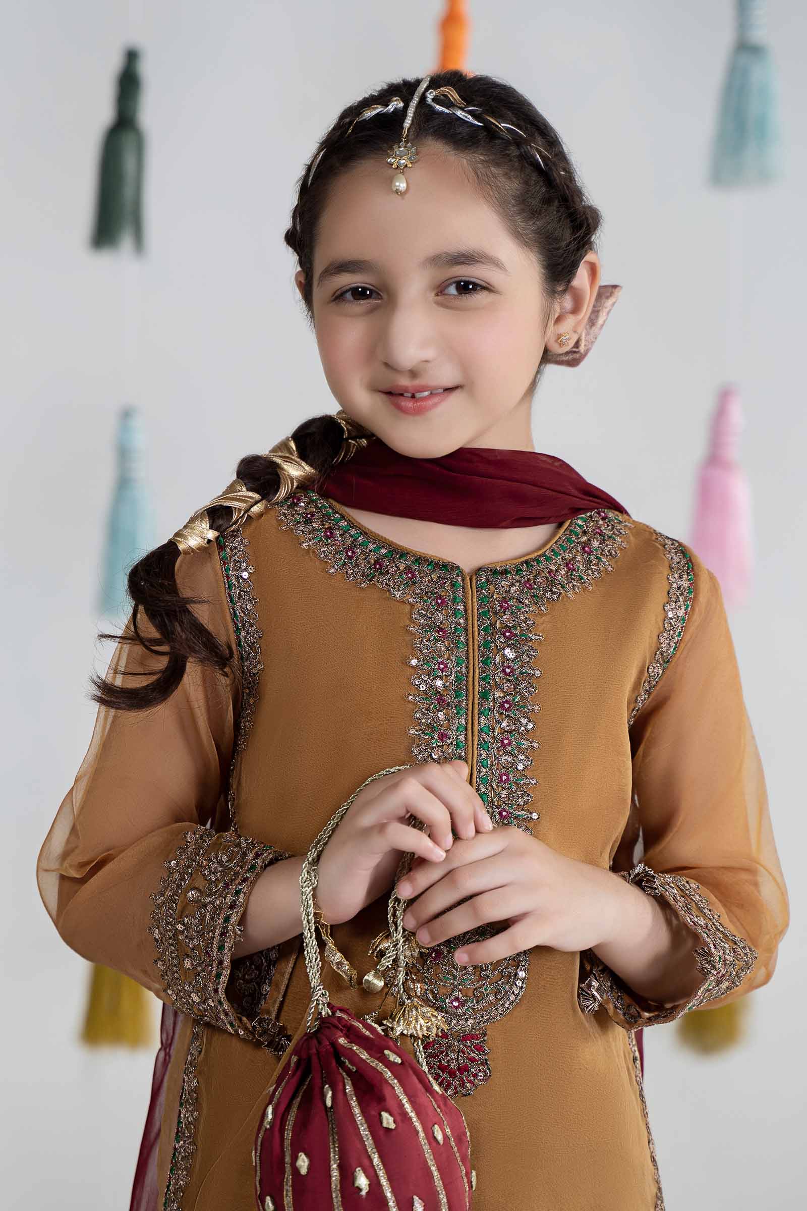 3 Piece Embroidered Organza Suit - Image 3