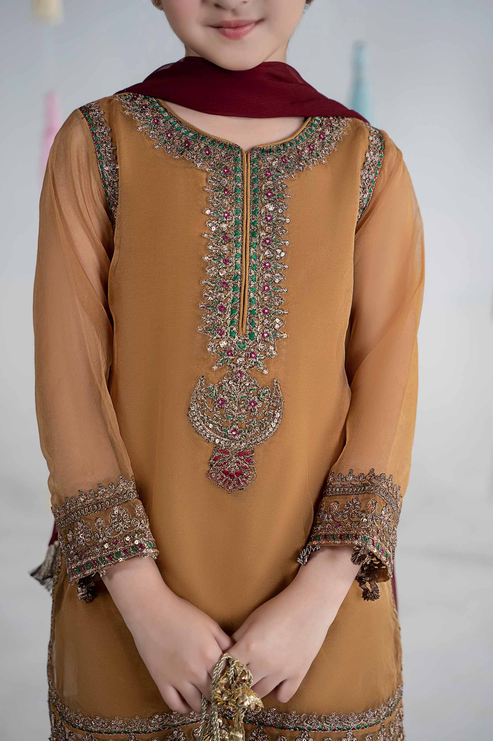 3 Piece Embroidered Organza Suit - Image 5