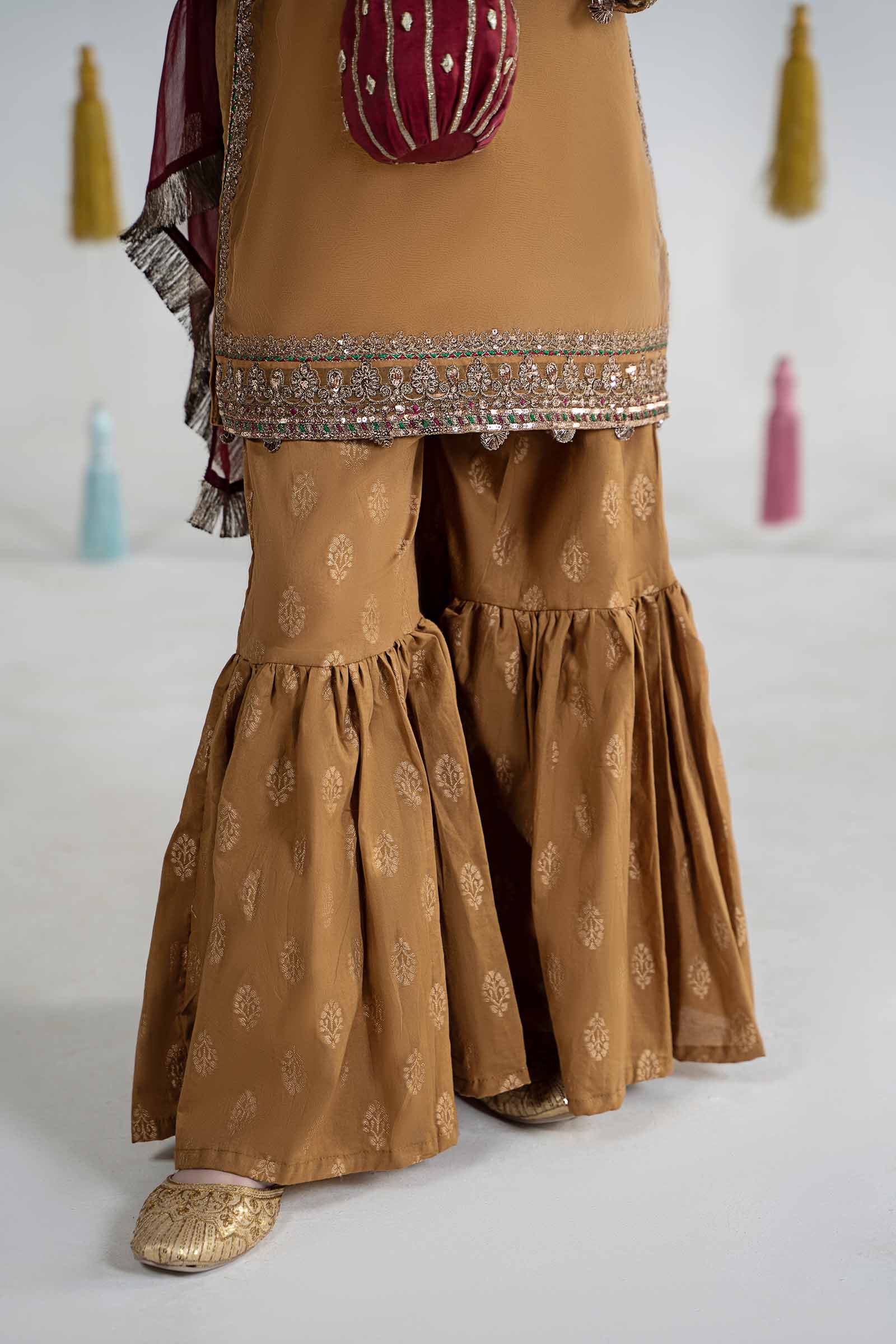 3 Piece Embroidered Organza Suit - Image 6