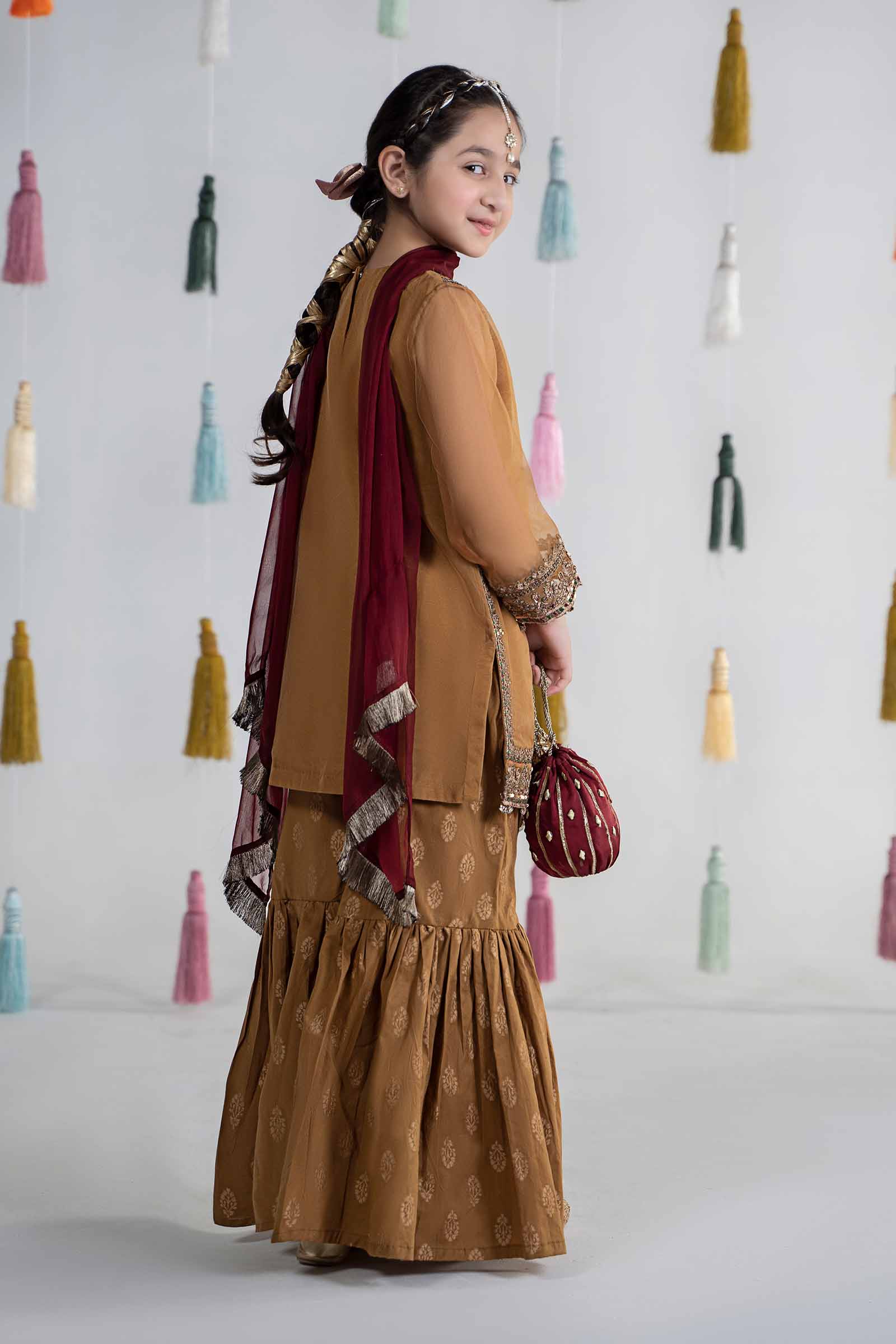 3 Piece Embroidered Organza Suit - Image 8