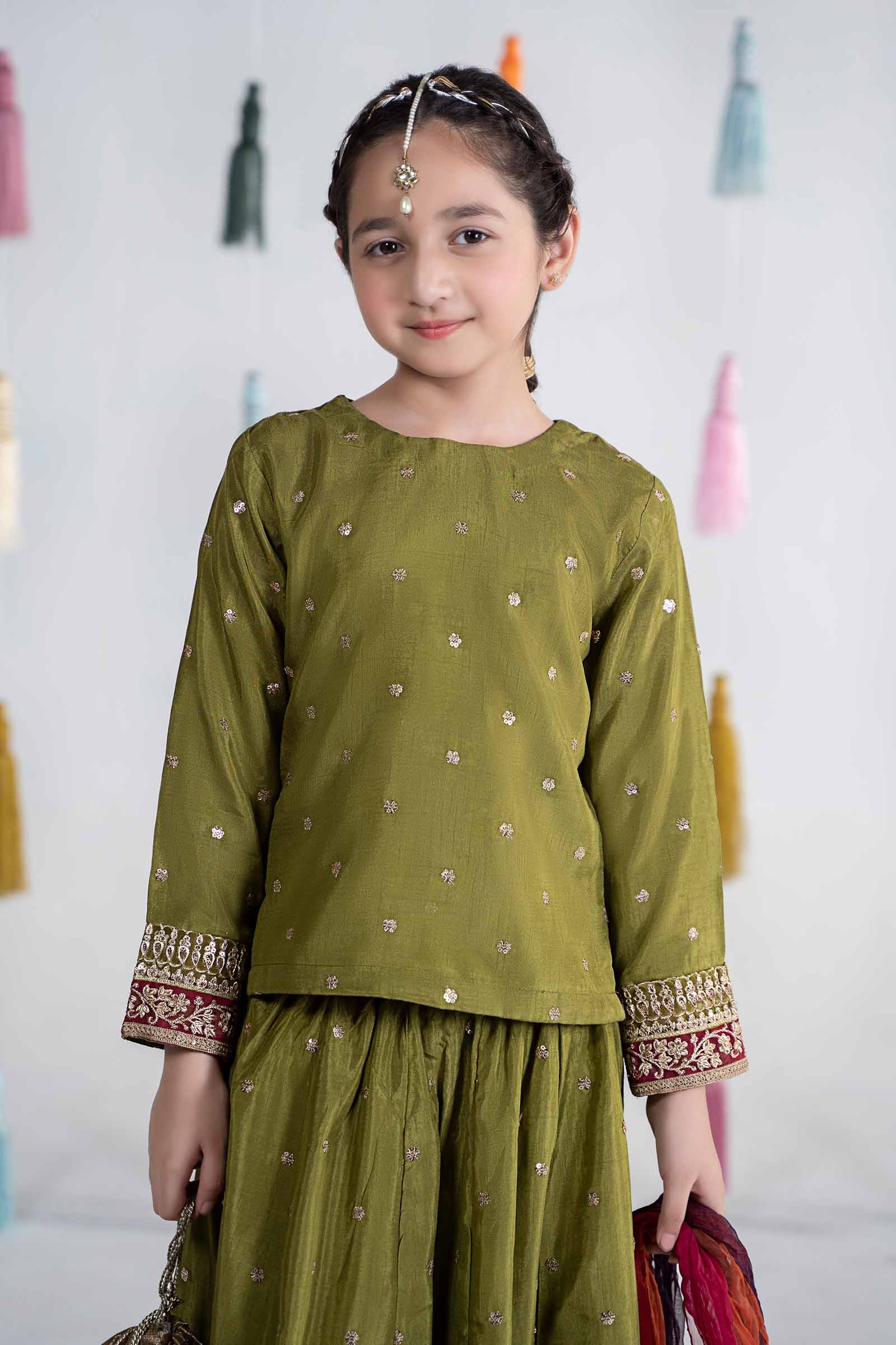 3 Piece Embroidered Bamber Raw Silk Suit - Image 4
