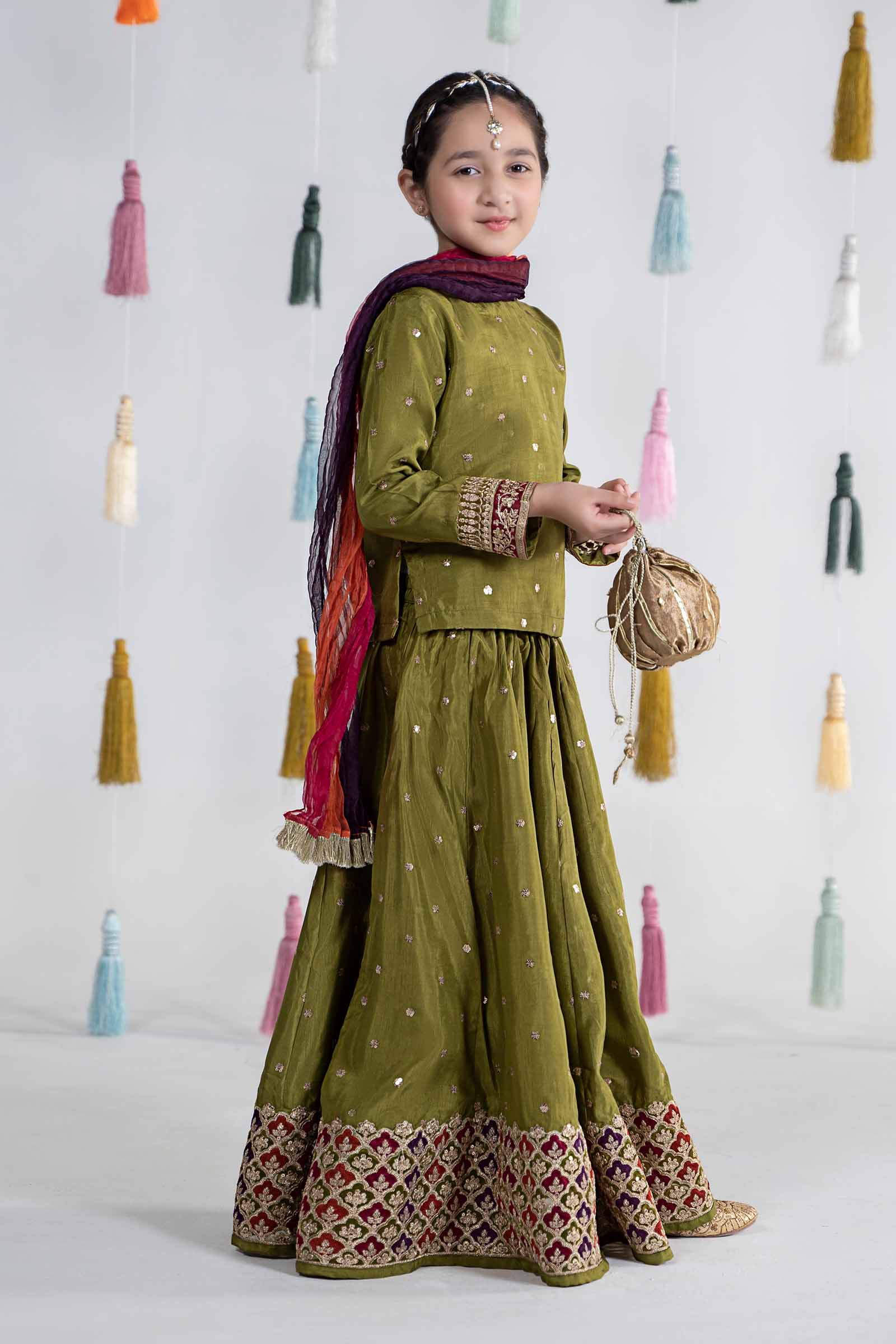 3 Piece Embroidered Bamber Raw Silk Suit - Image 7