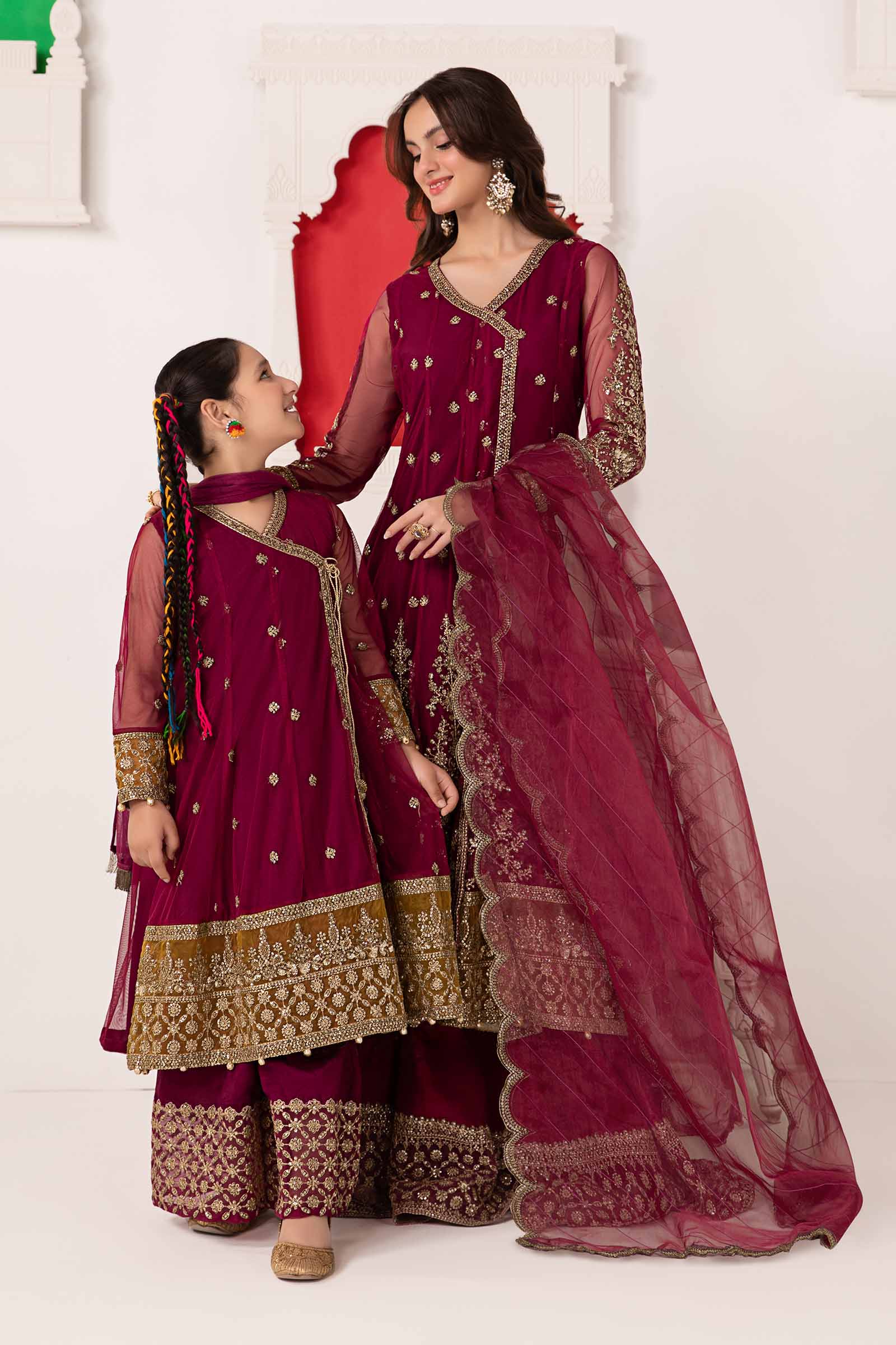 3 Piece Embroidered Net Suit - Image 2
