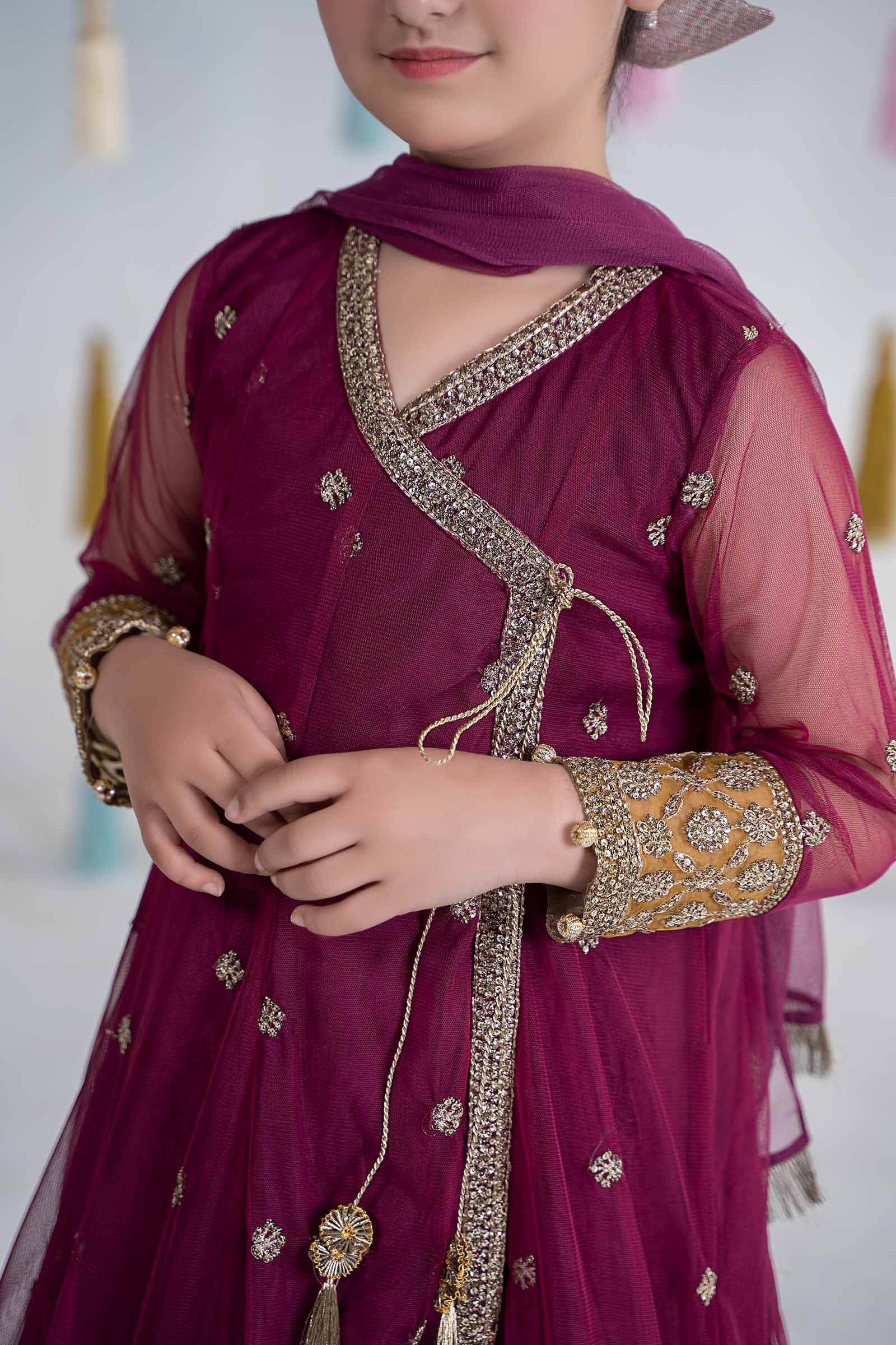 3 Piece Embroidered Net Suit - Image 5