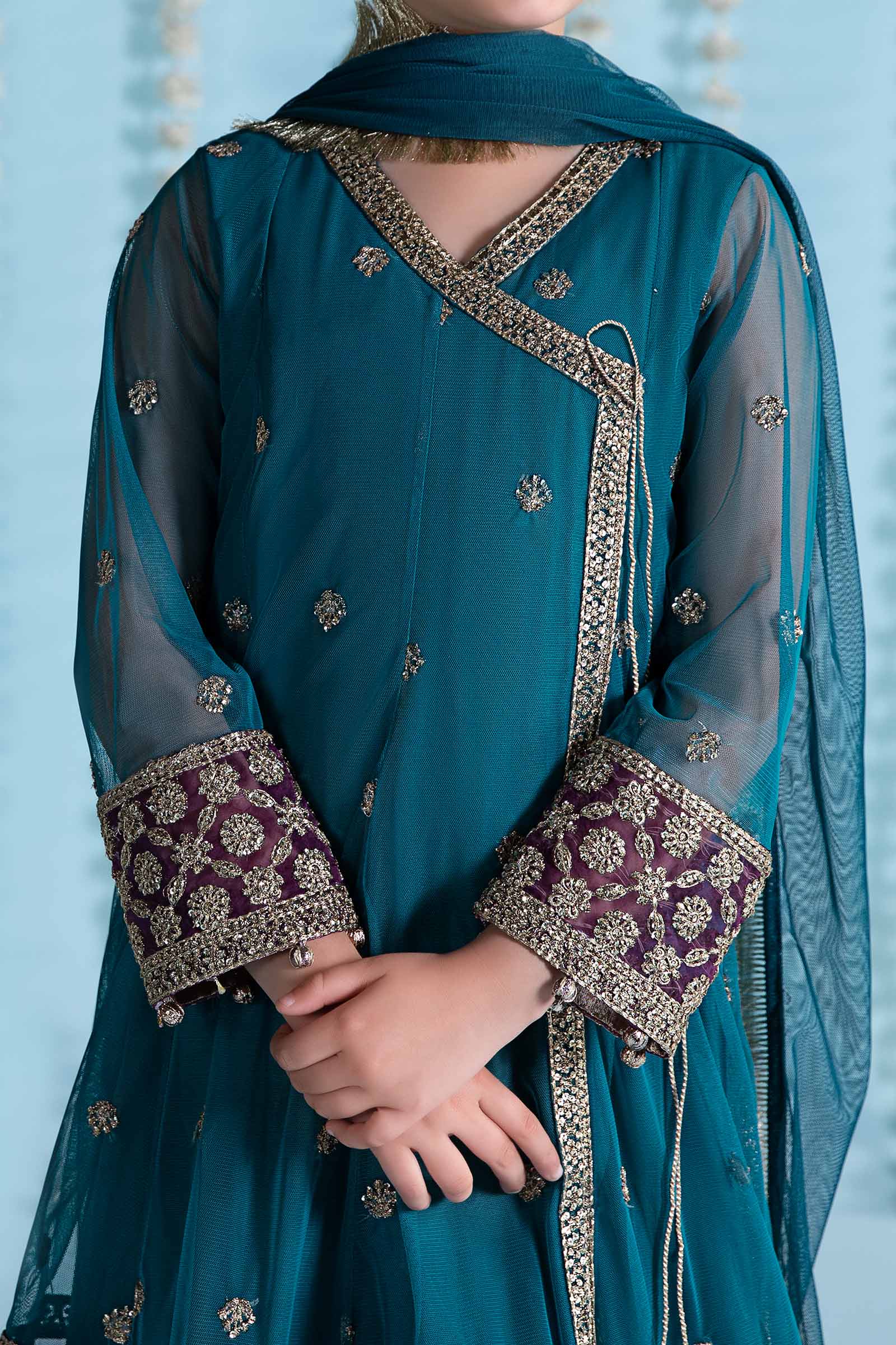 3 Piece Embroidered Net Suit - Image 2