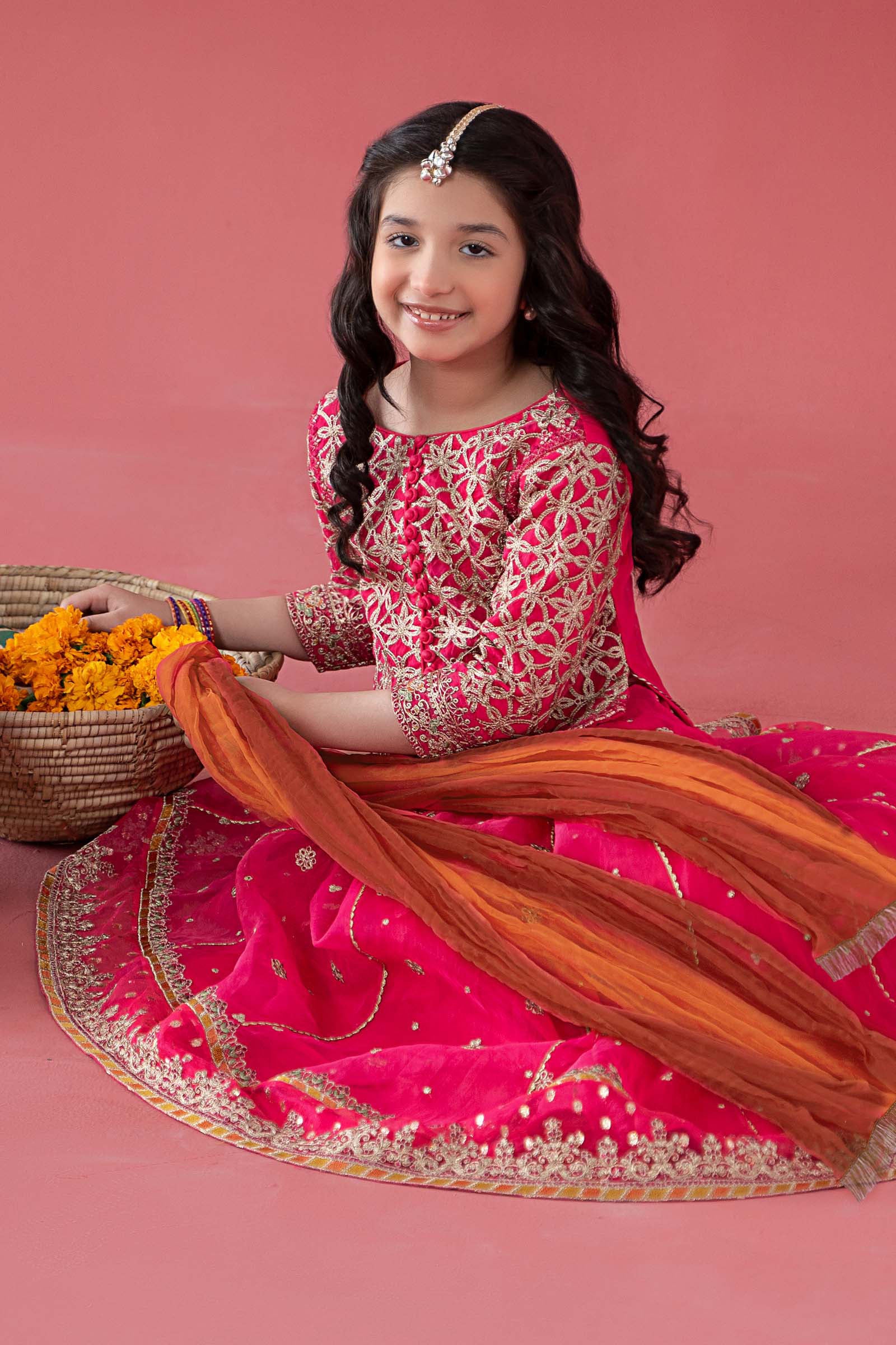 3 Piece Embroidered Poly Organza Suit - Image 3
