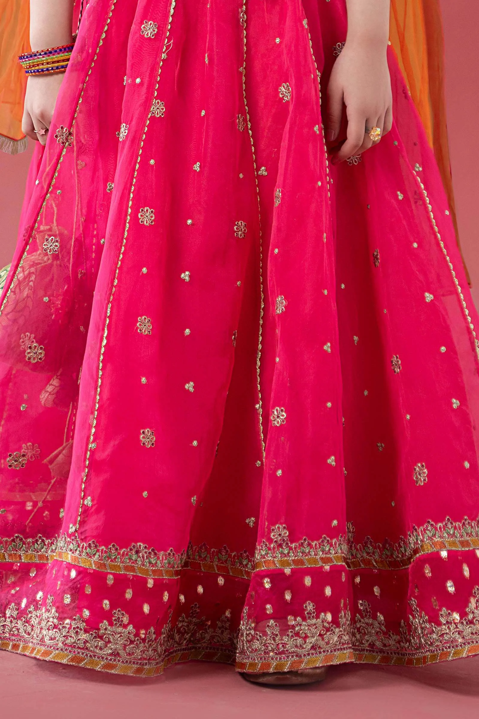 3 Piece Embroidered Poly Organza Suit - Image 4