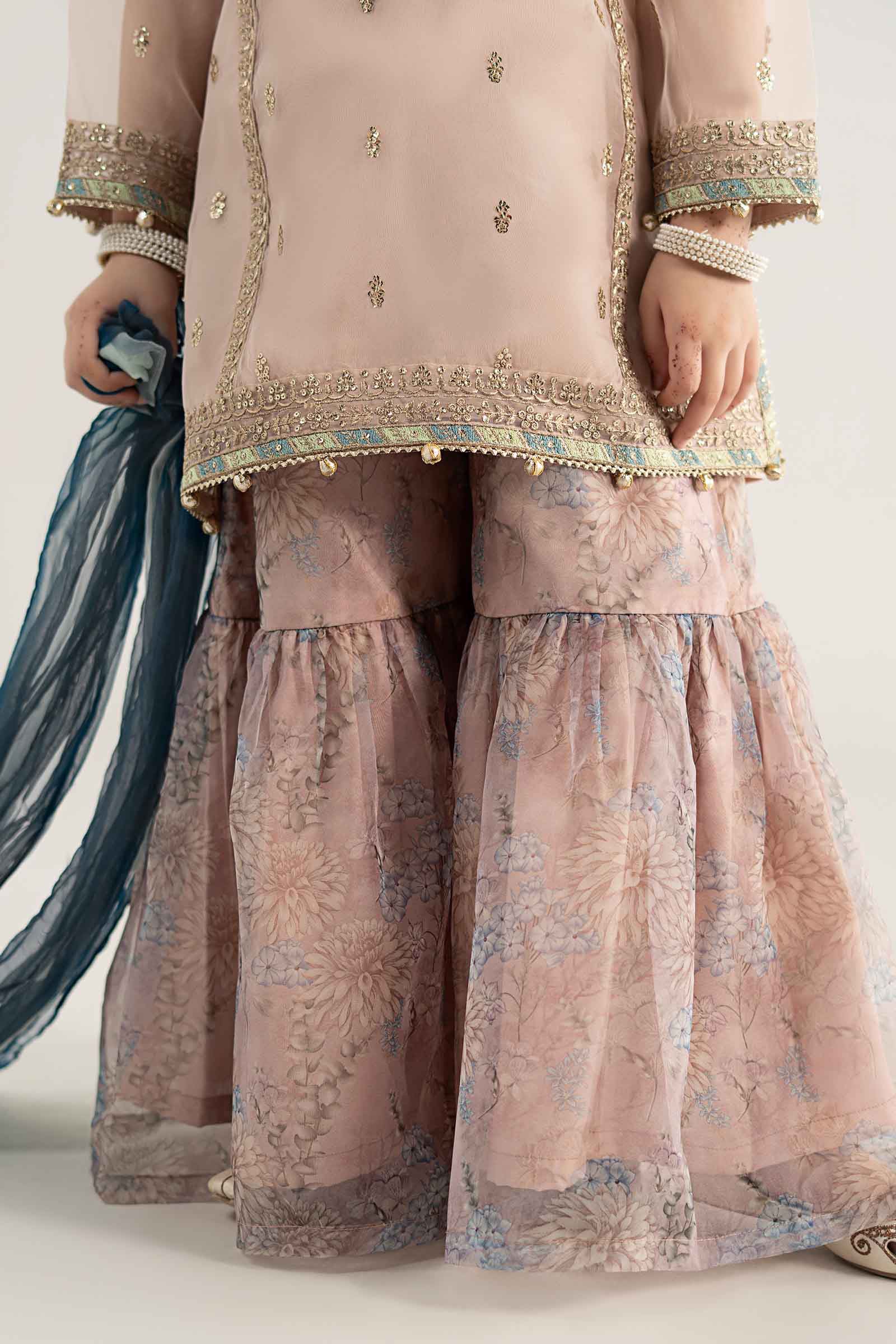 3 Piece Embroidered Poly Organza Suit - Image 4