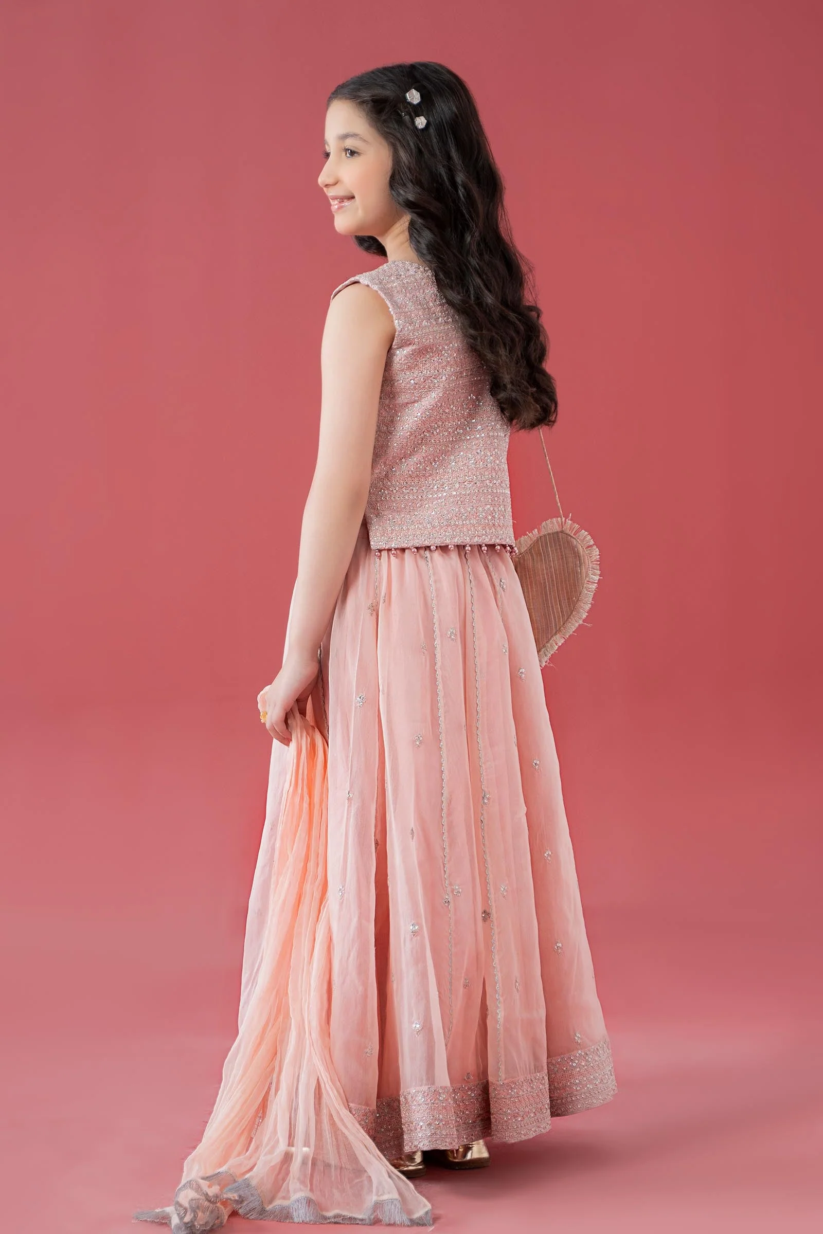 3 Piece Embroidered Raw Silk Suit - Image 4