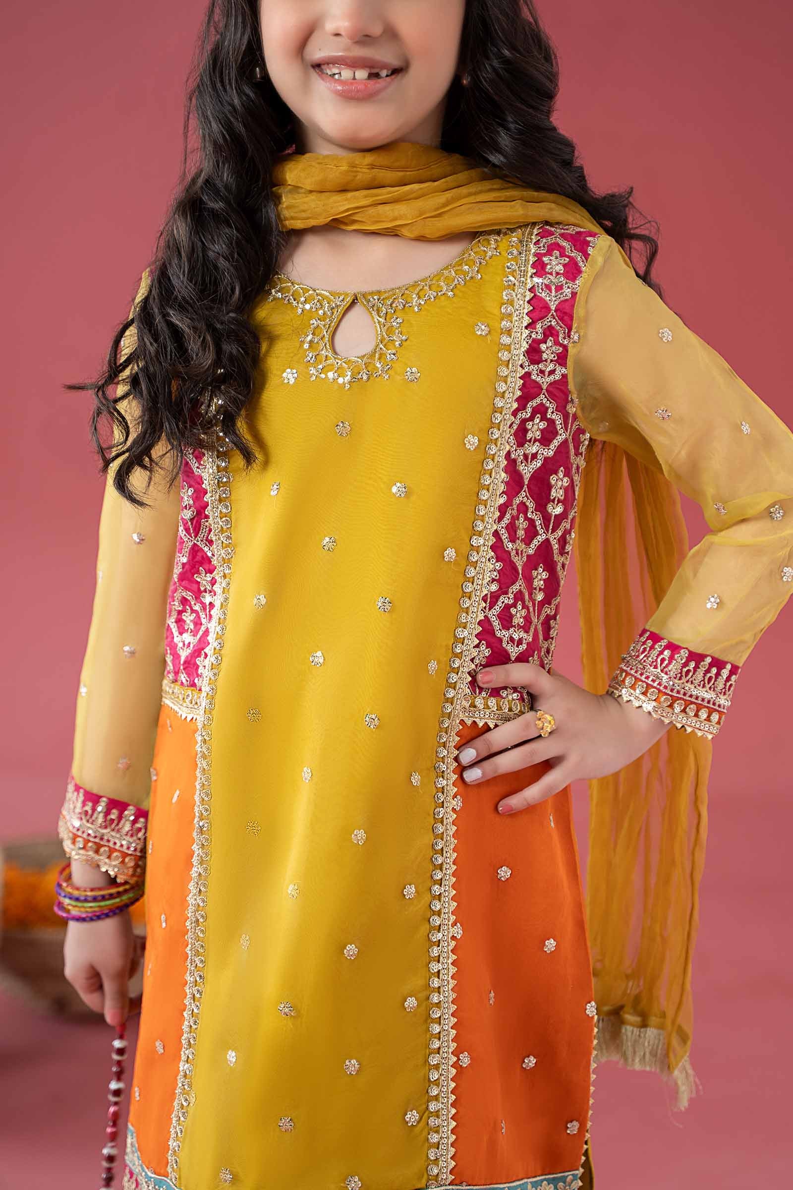 3 Piece Embroidered Poly Organza Suit - Image 2
