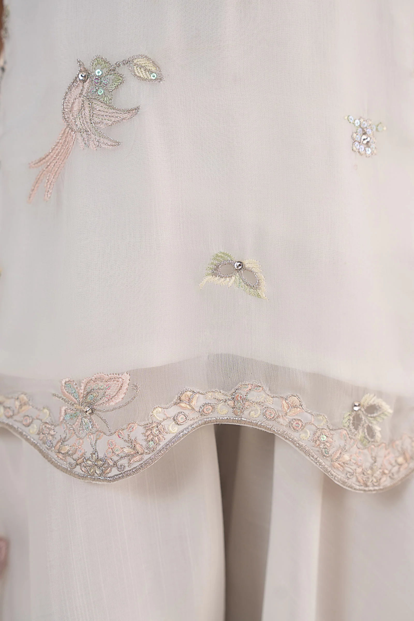 2 Piece Embroidered Chiffon Suit - Image 6