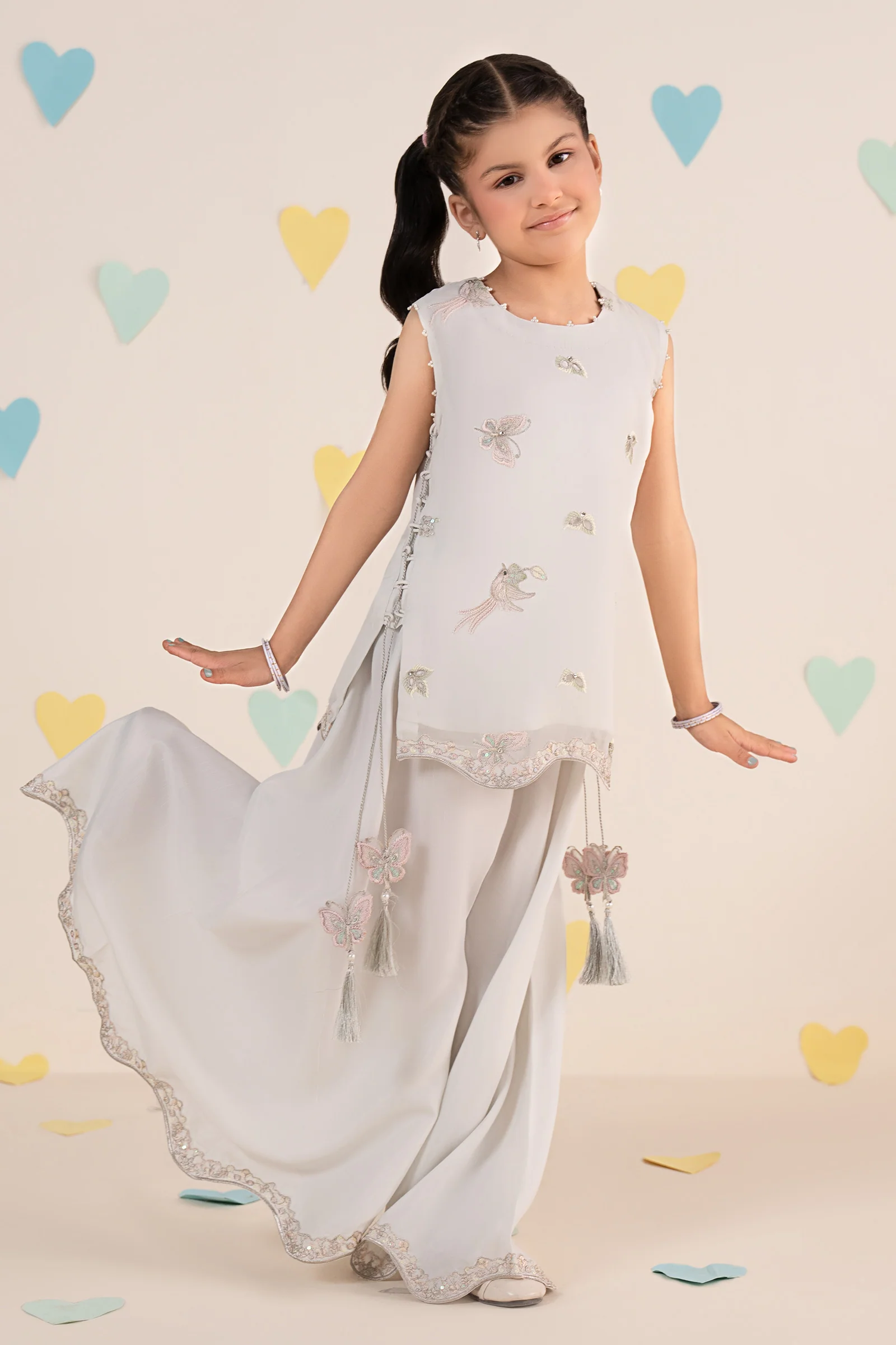 2 Piece Embroidered Chiffon Suit - Image 8