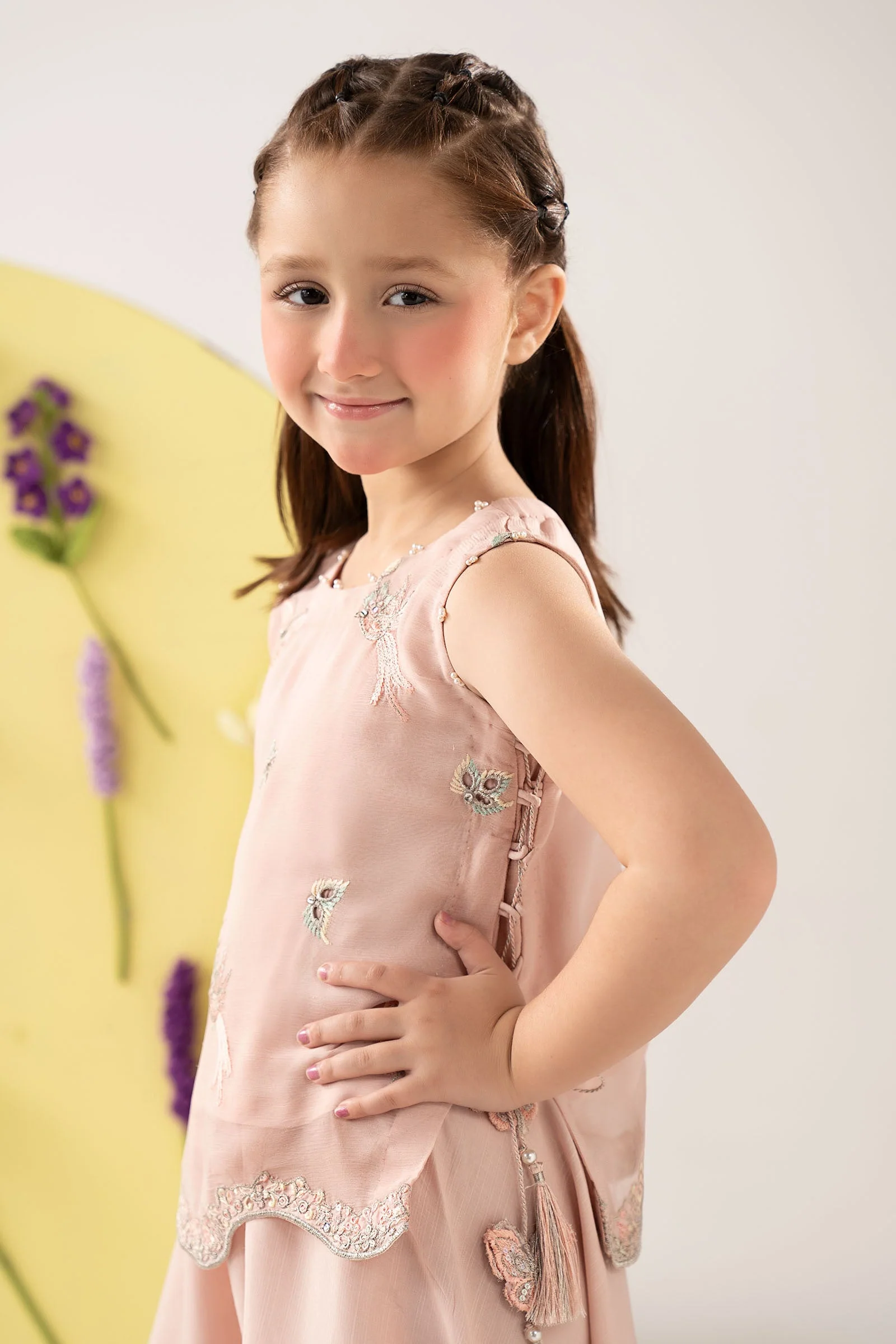 2 Piece Embroidered Chiffon Suit - Image 2