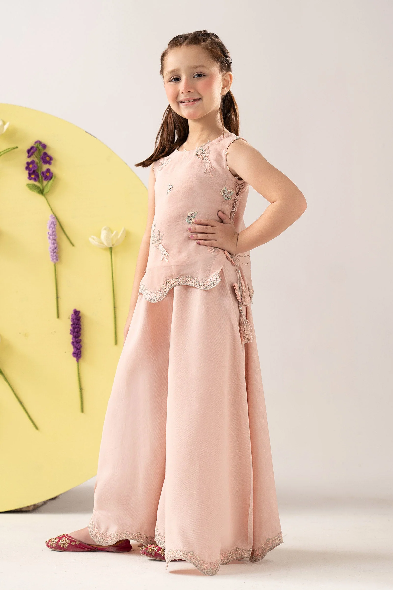 2 Piece Embroidered Chiffon Suit - Image 6