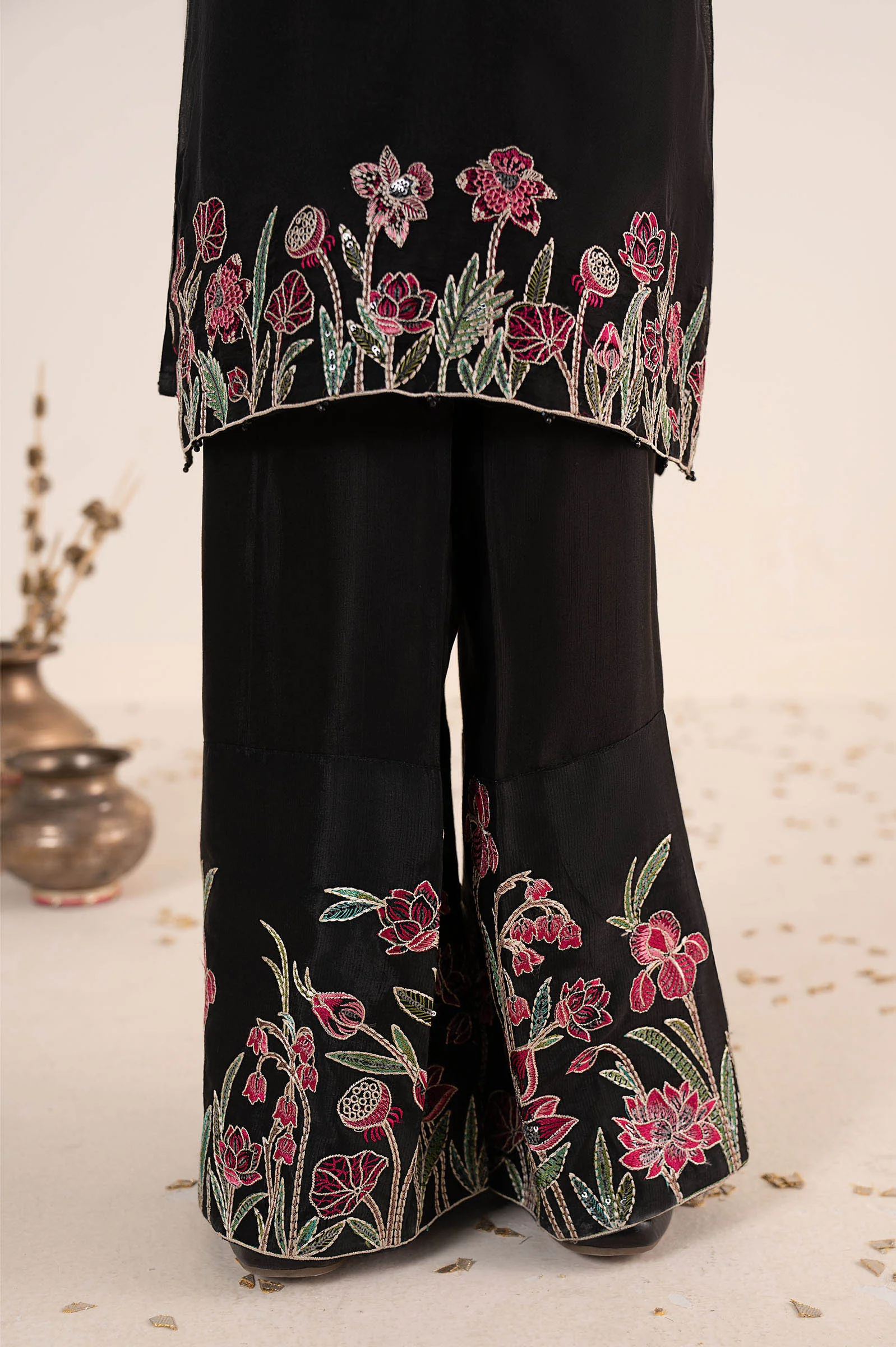 2 Piece Embroidered Organza Suit - Image 5