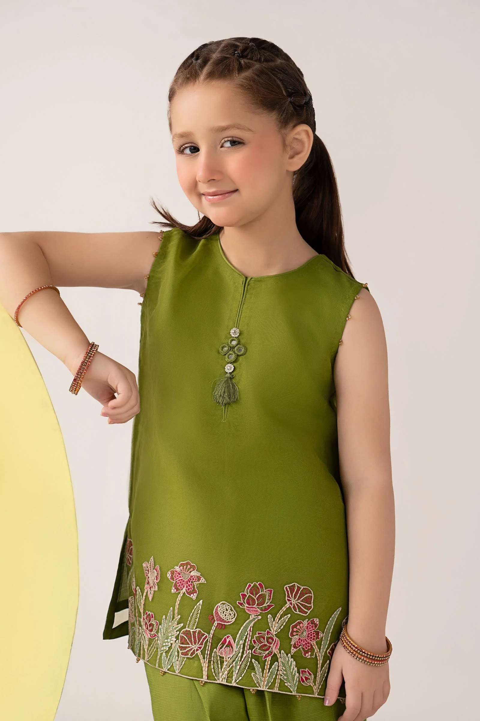 2 Piece Embroidered Organza Suit - Image 2