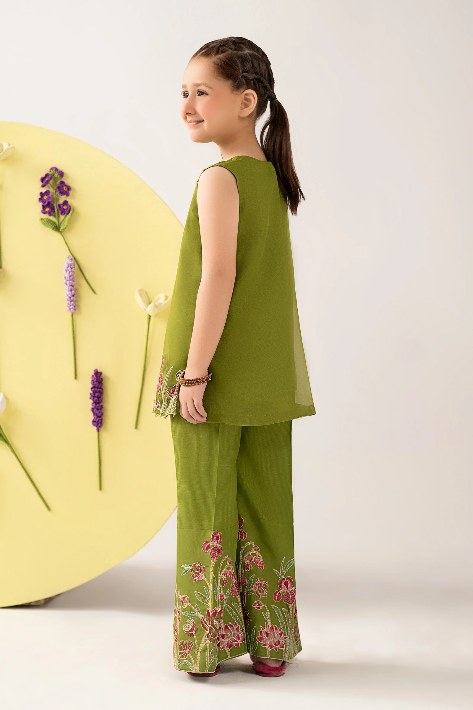 2 Piece Embroidered Organza Suit - Image 6