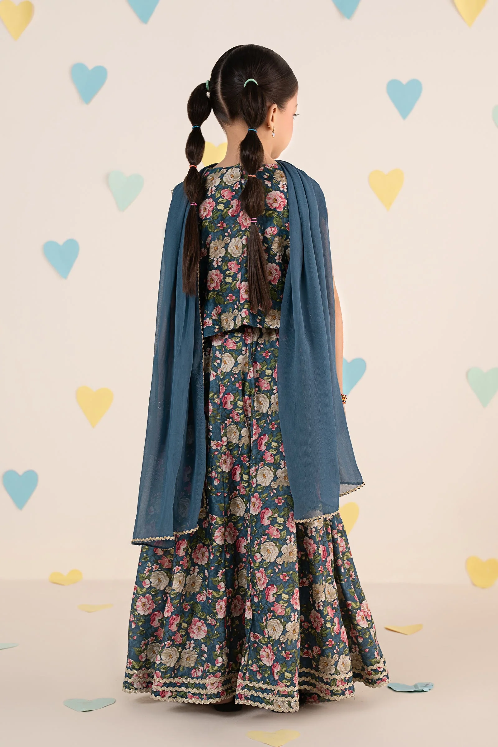 3 Piece Embroidered Raw Silk Suit - Image 7