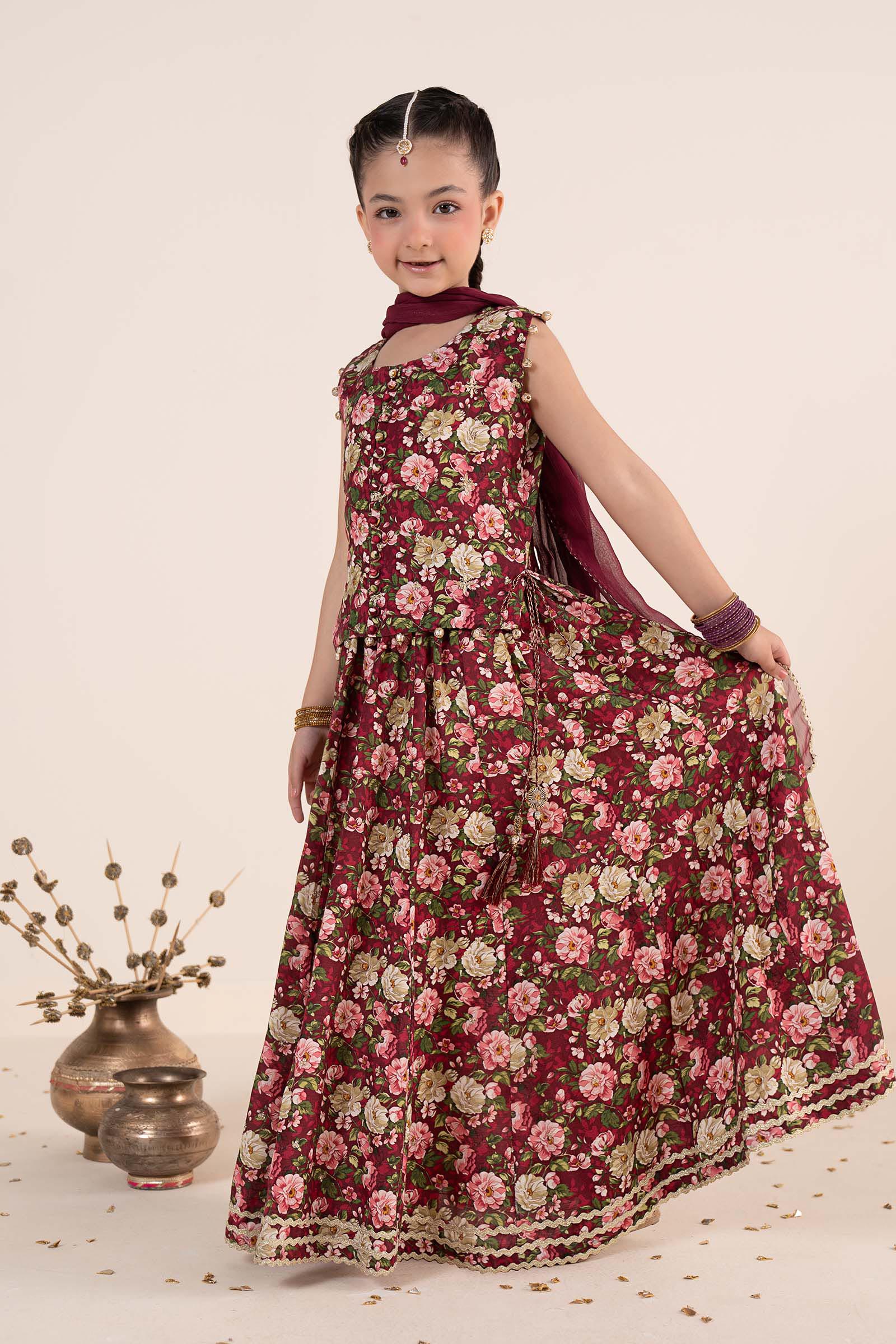 3 Piece Embroidered Raw Silk Suit - Image 5