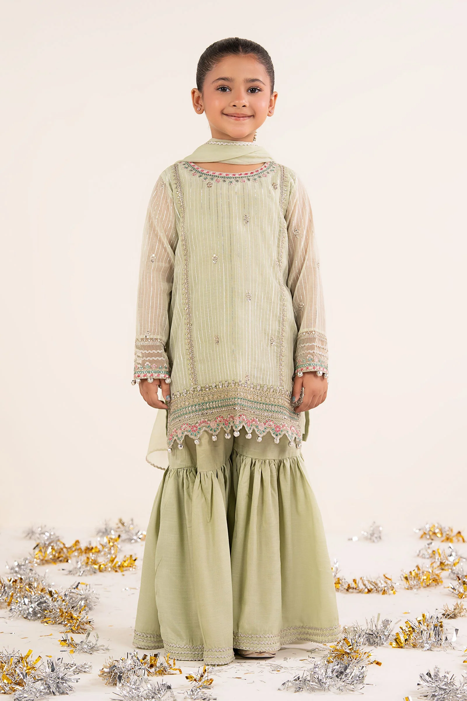 3 Piece Embroidered Yarn Dyed Suit