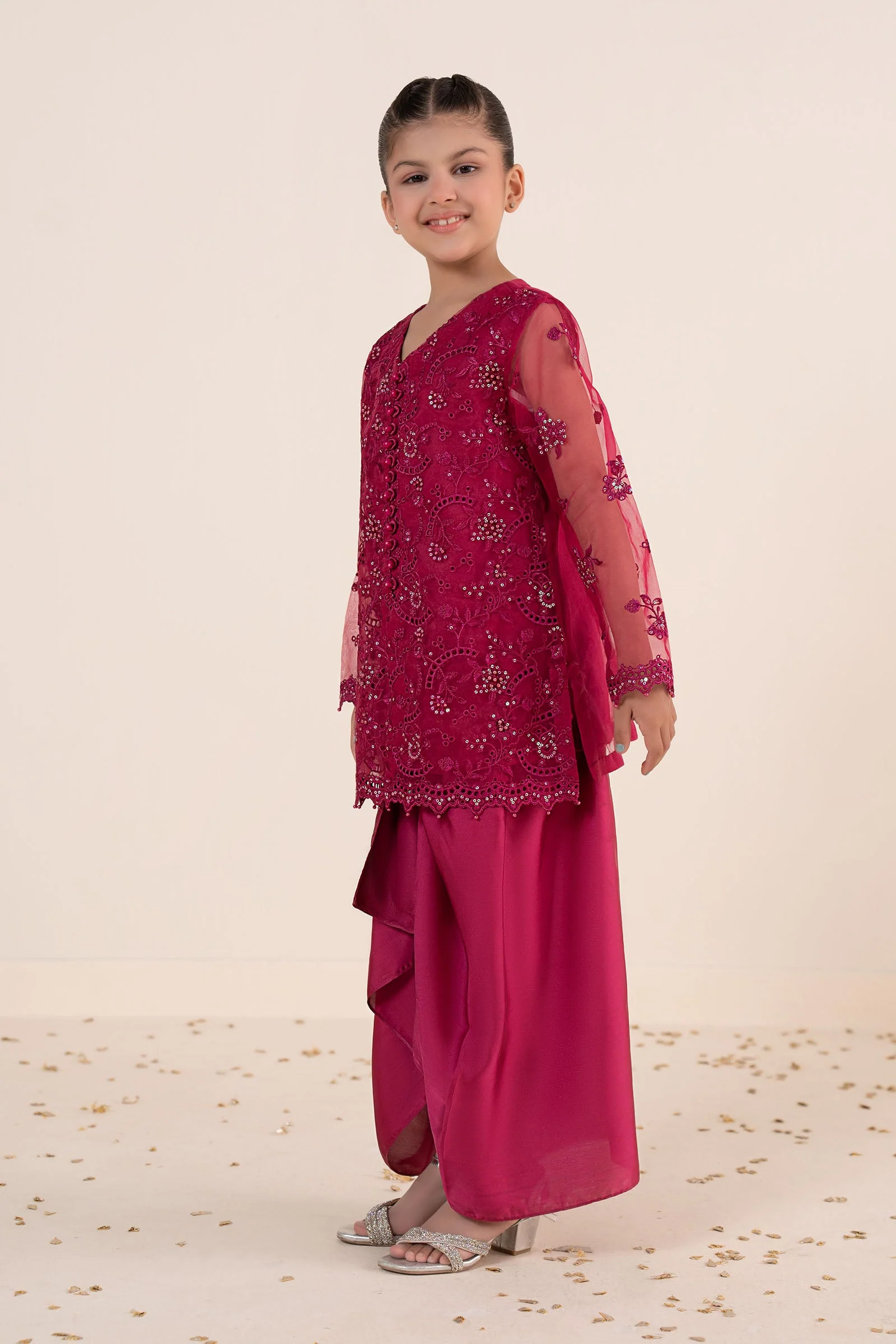 2 Piece Embroidered Organza Suit - Image 5