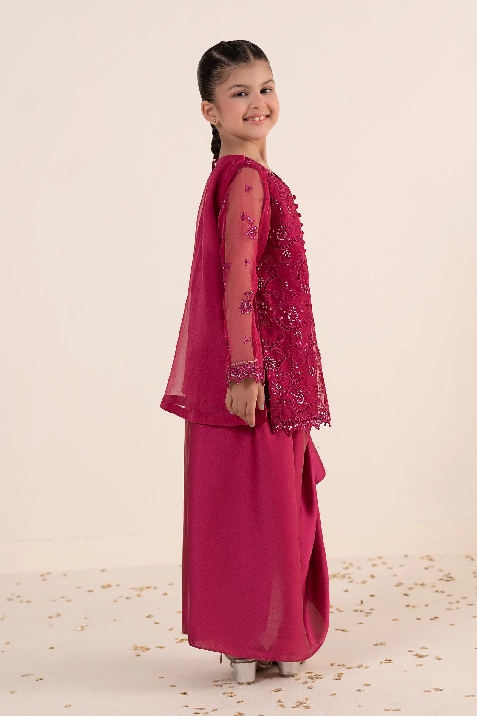2 Piece Embroidered Organza Suit - Image 9