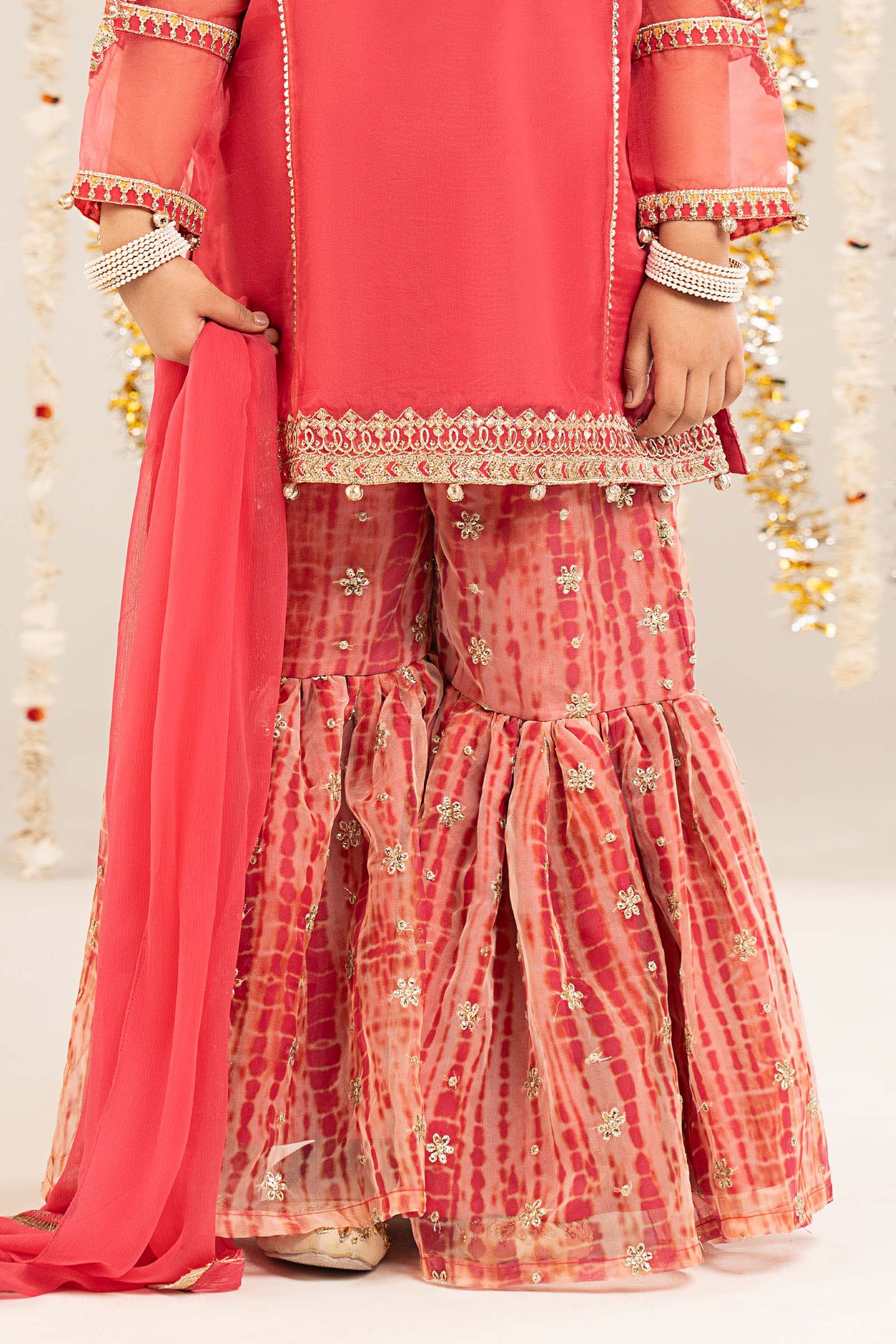 2 Piece Embroidered Organza Suit - Image 5