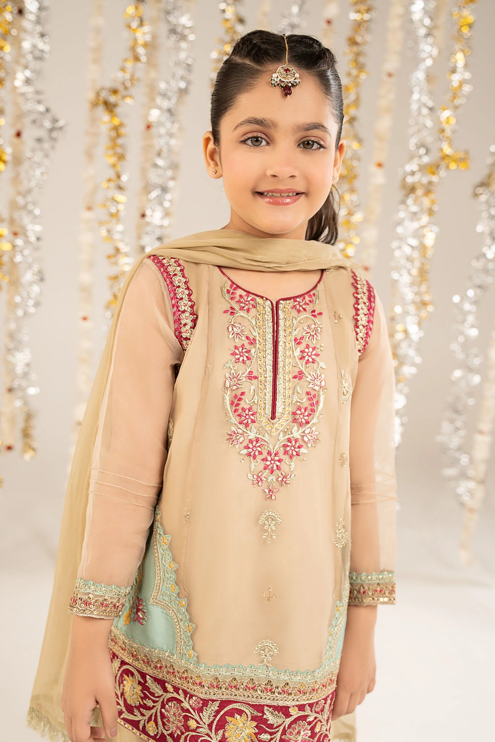 2 Piece Embroidered Organza Suit - Image 2