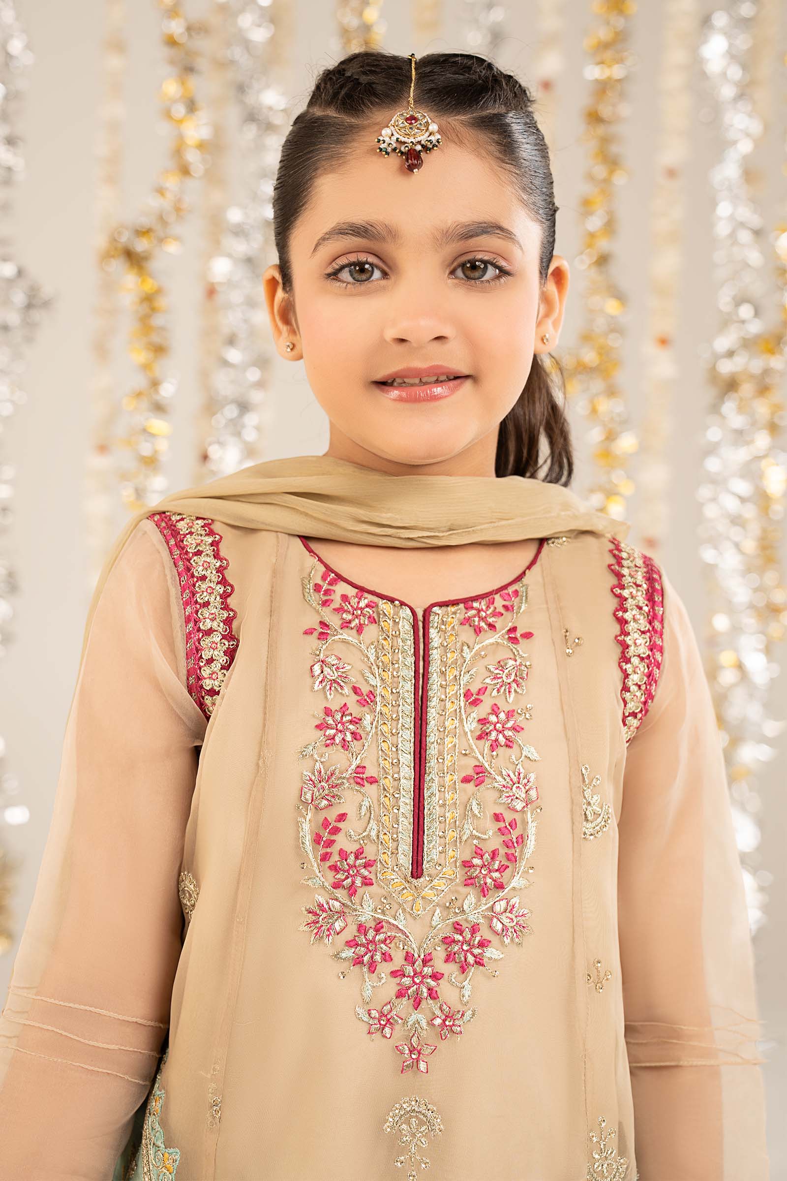 2 Piece Embroidered Organza Suit - Image 3