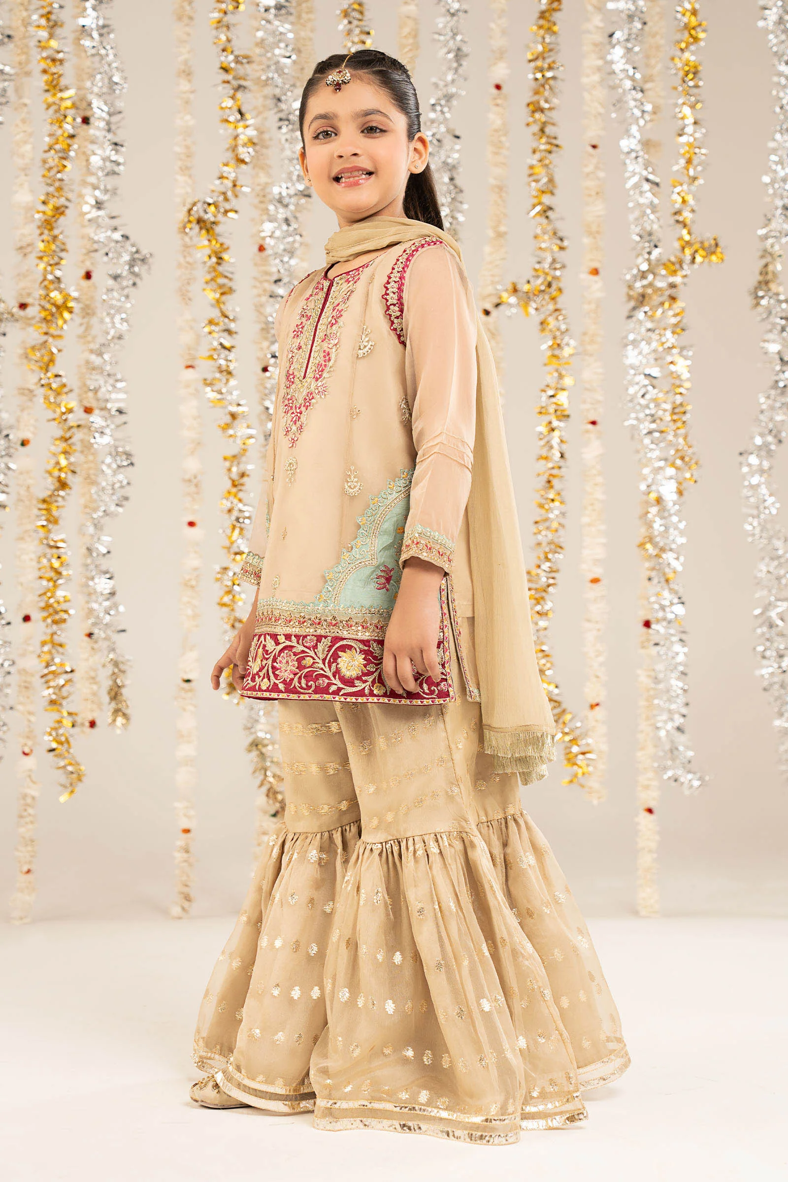 2 Piece Embroidered Organza Suit - Image 6