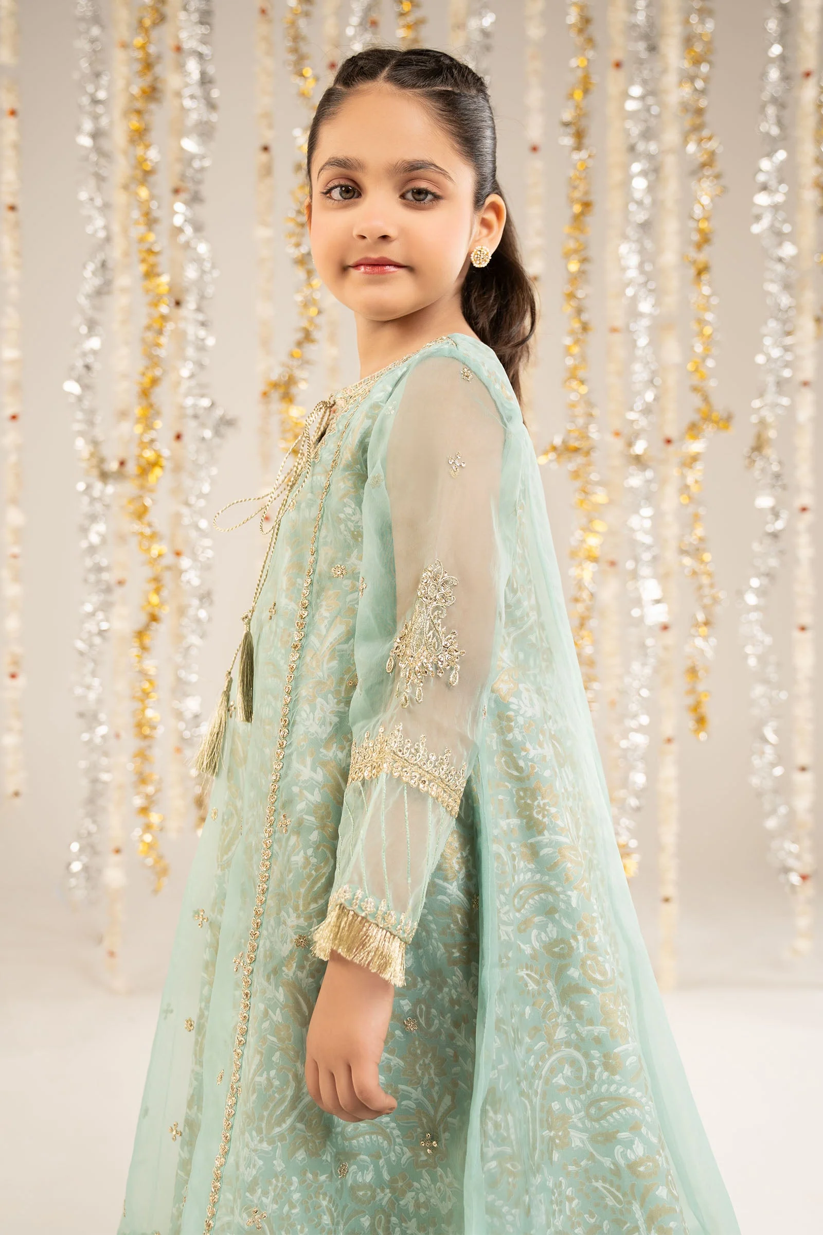 2 Piece Embroidered Organza Suit - Image 3