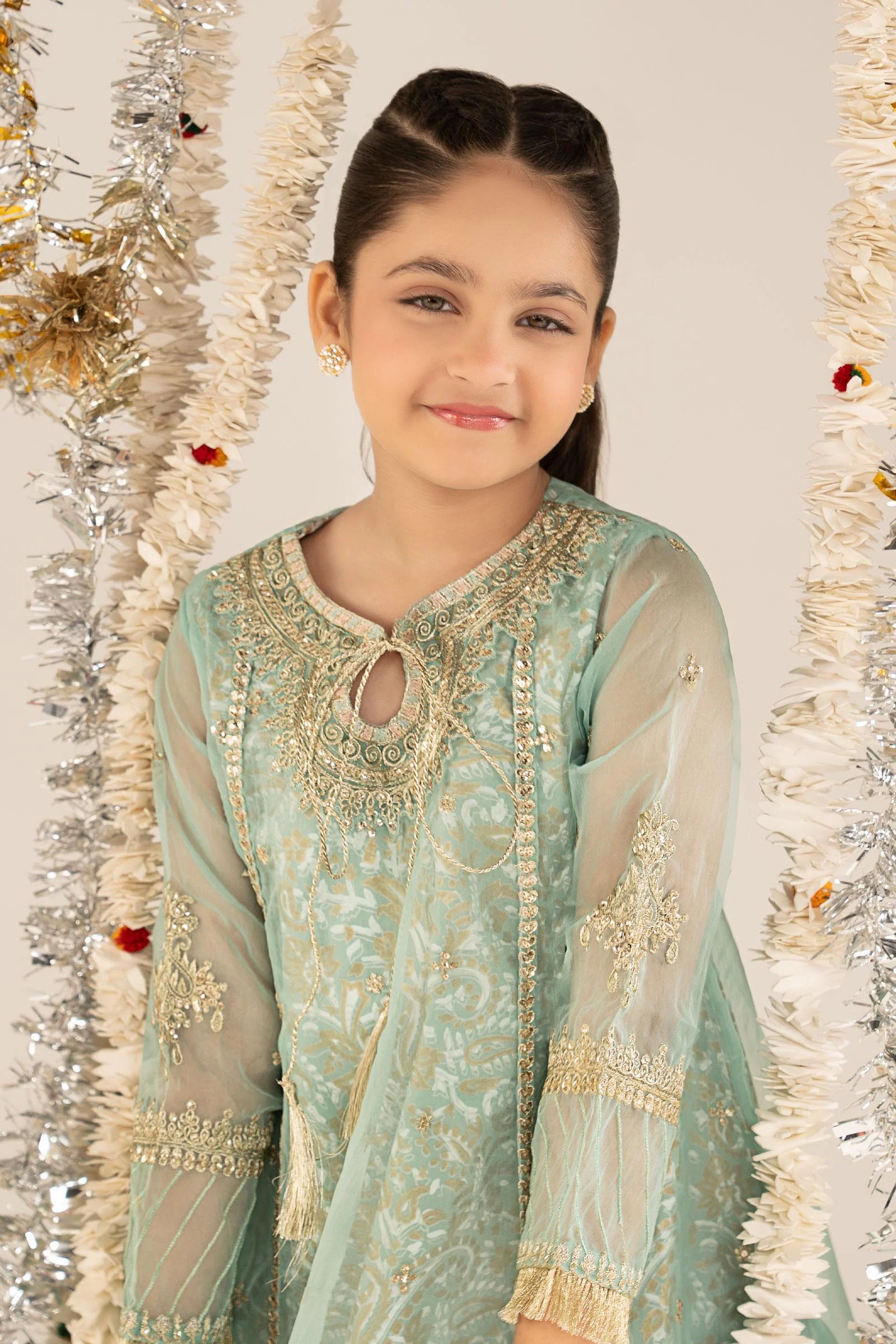 2 Piece Embroidered Organza Suit - Image 4