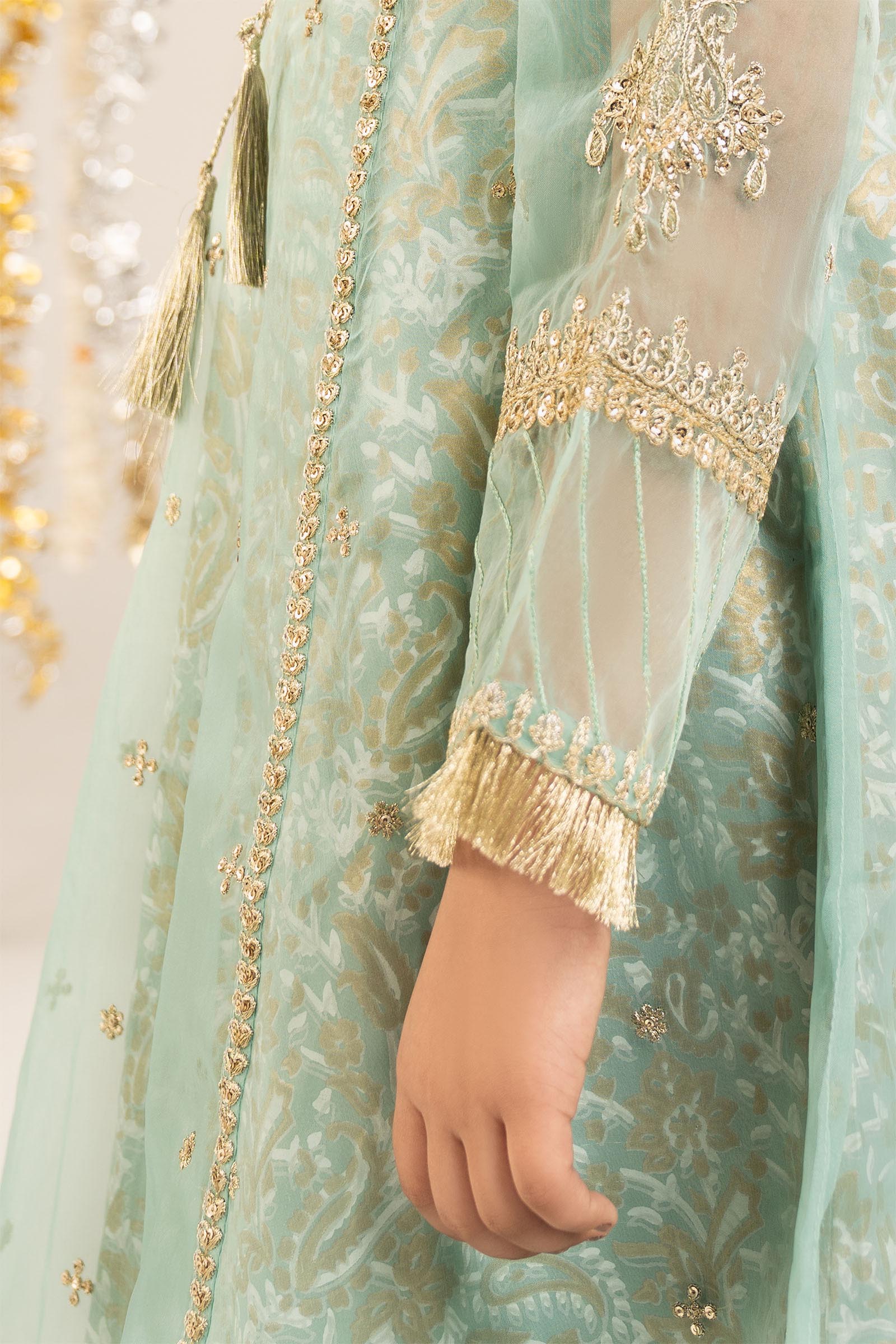 2 Piece Embroidered Organza Suit - Image 6
