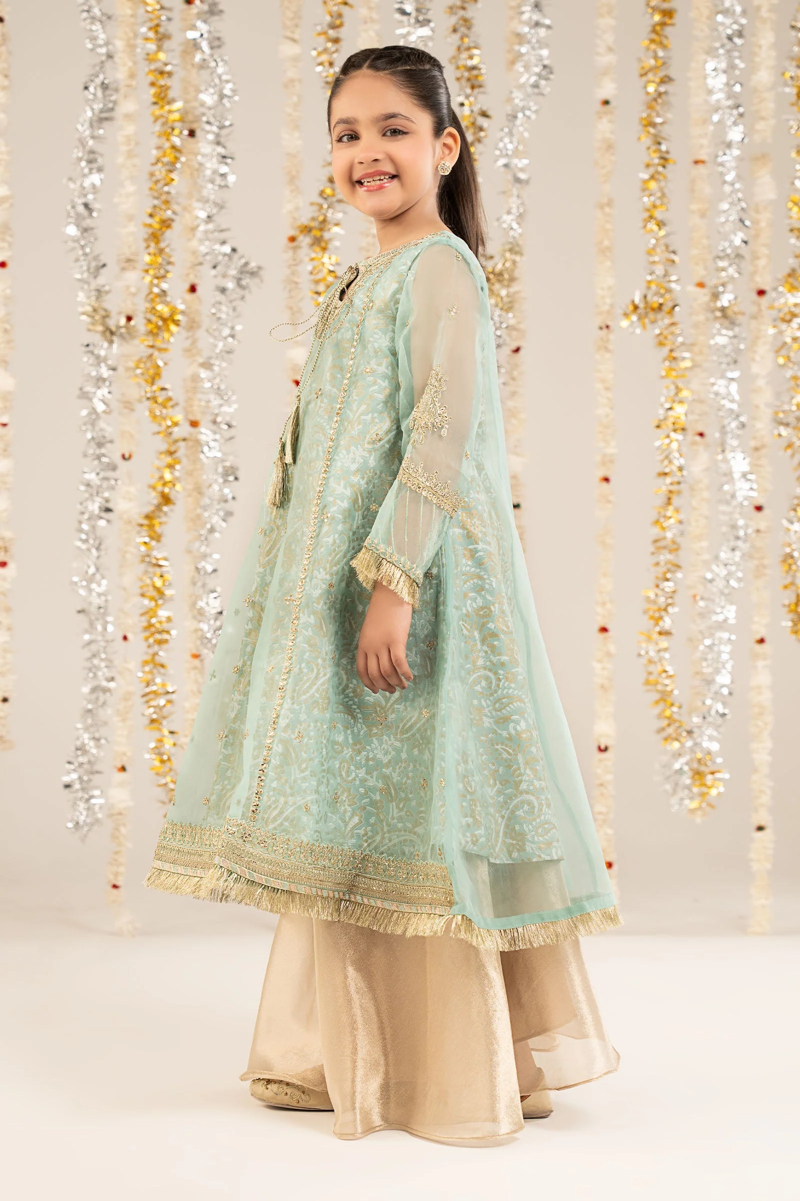 2 Piece Embroidered Organza Suit - Image 8