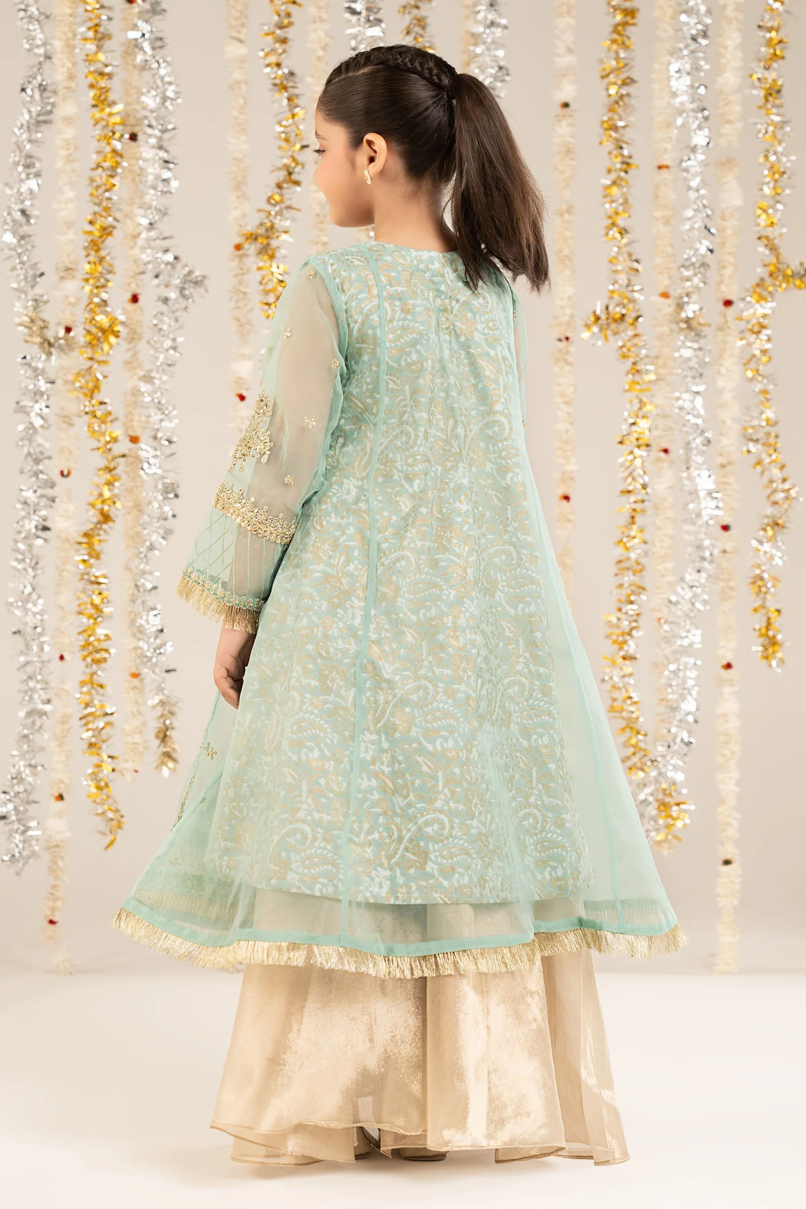 2 Piece Embroidered Organza Suit - Image 9