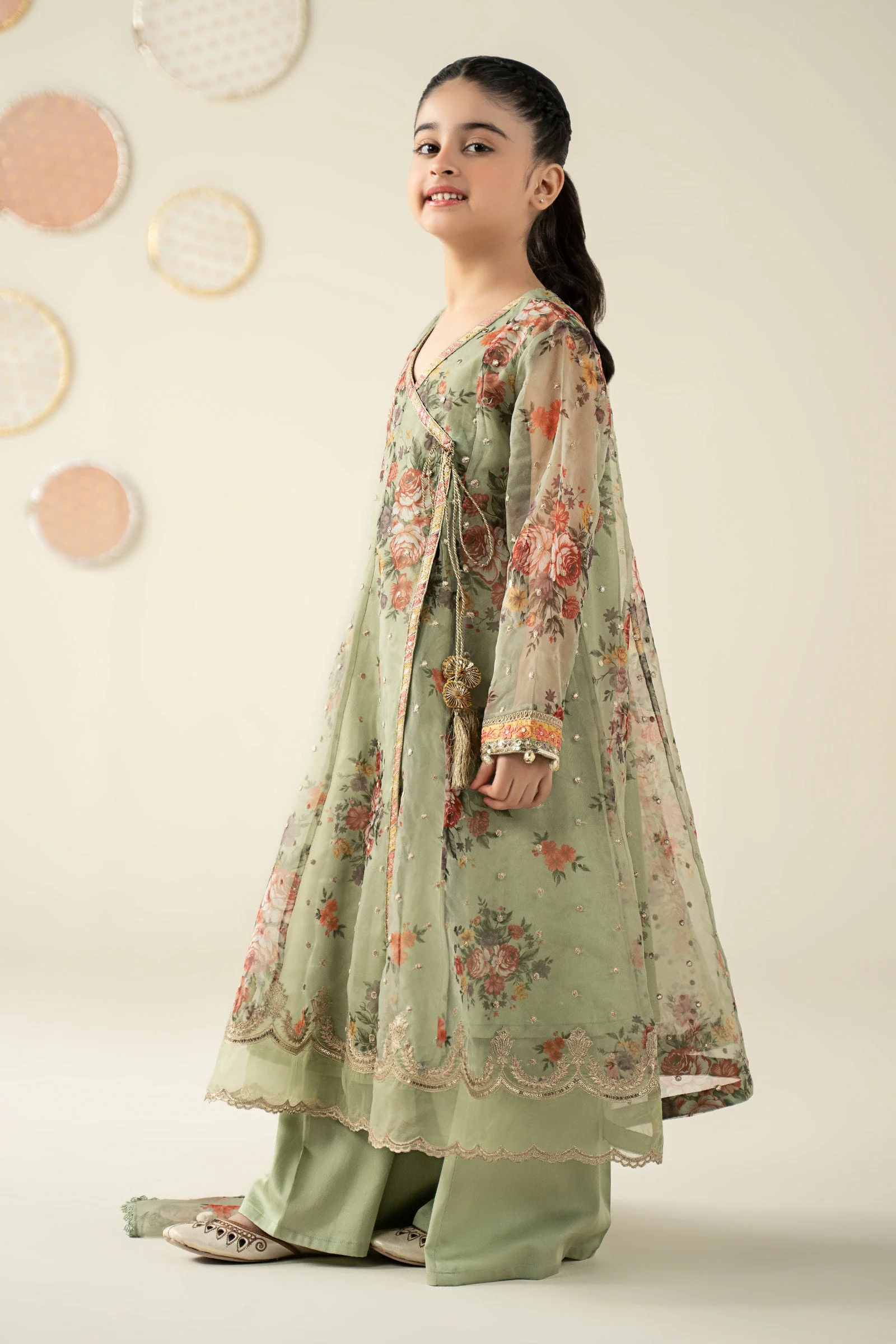 3 Piece Embroidered Organza Suit - Image 6
