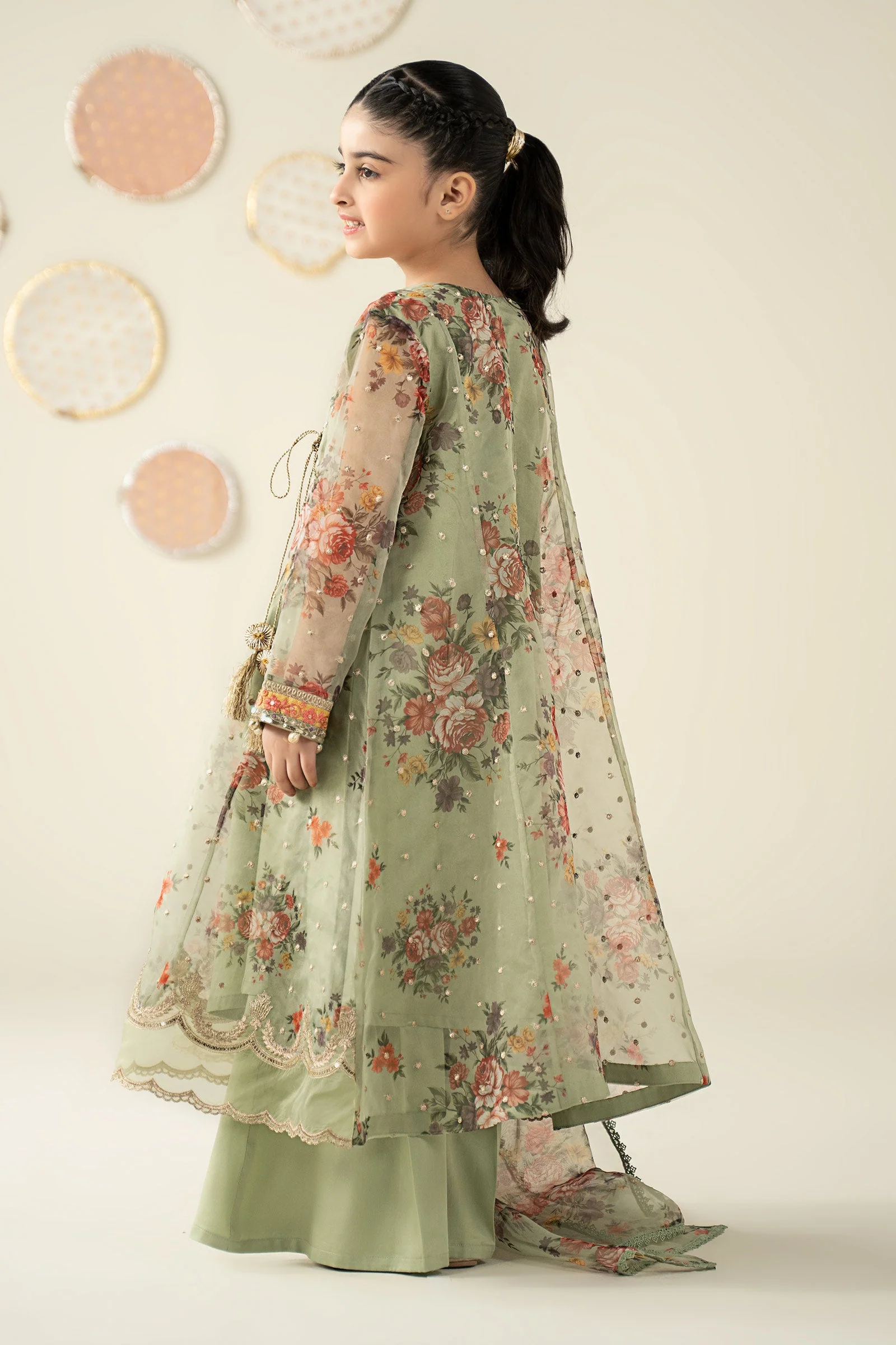 3 Piece Embroidered Organza Suit - Image 7
