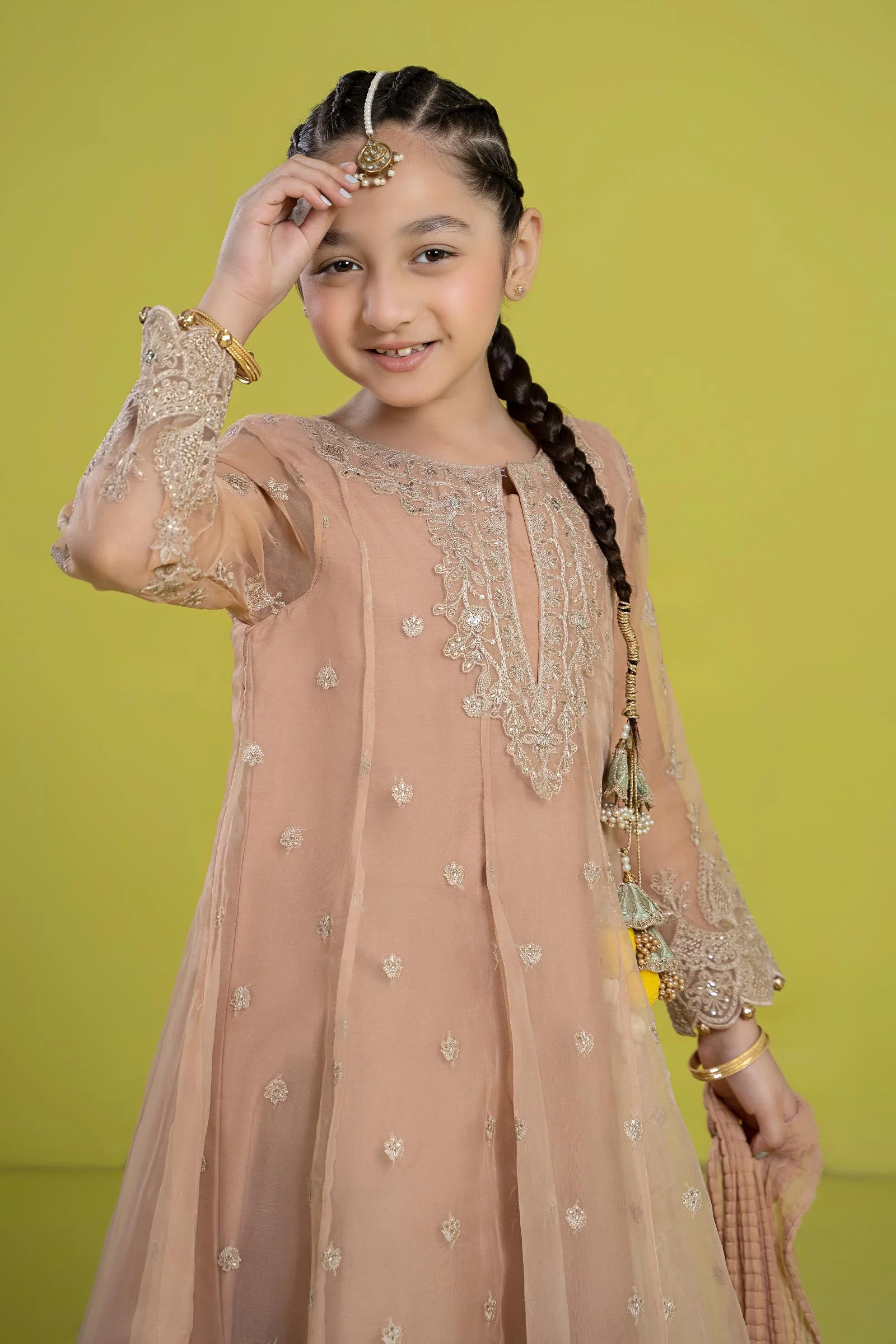 3 Piece Embroidered Organza Suit - Image 2
