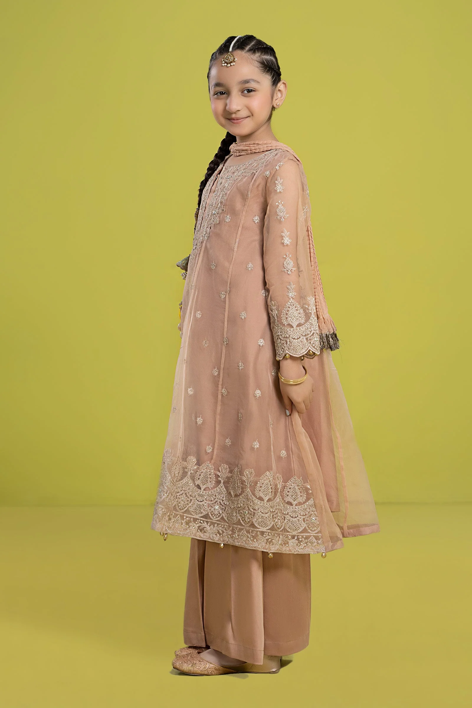 3 Piece Embroidered Organza Suit - Image 7