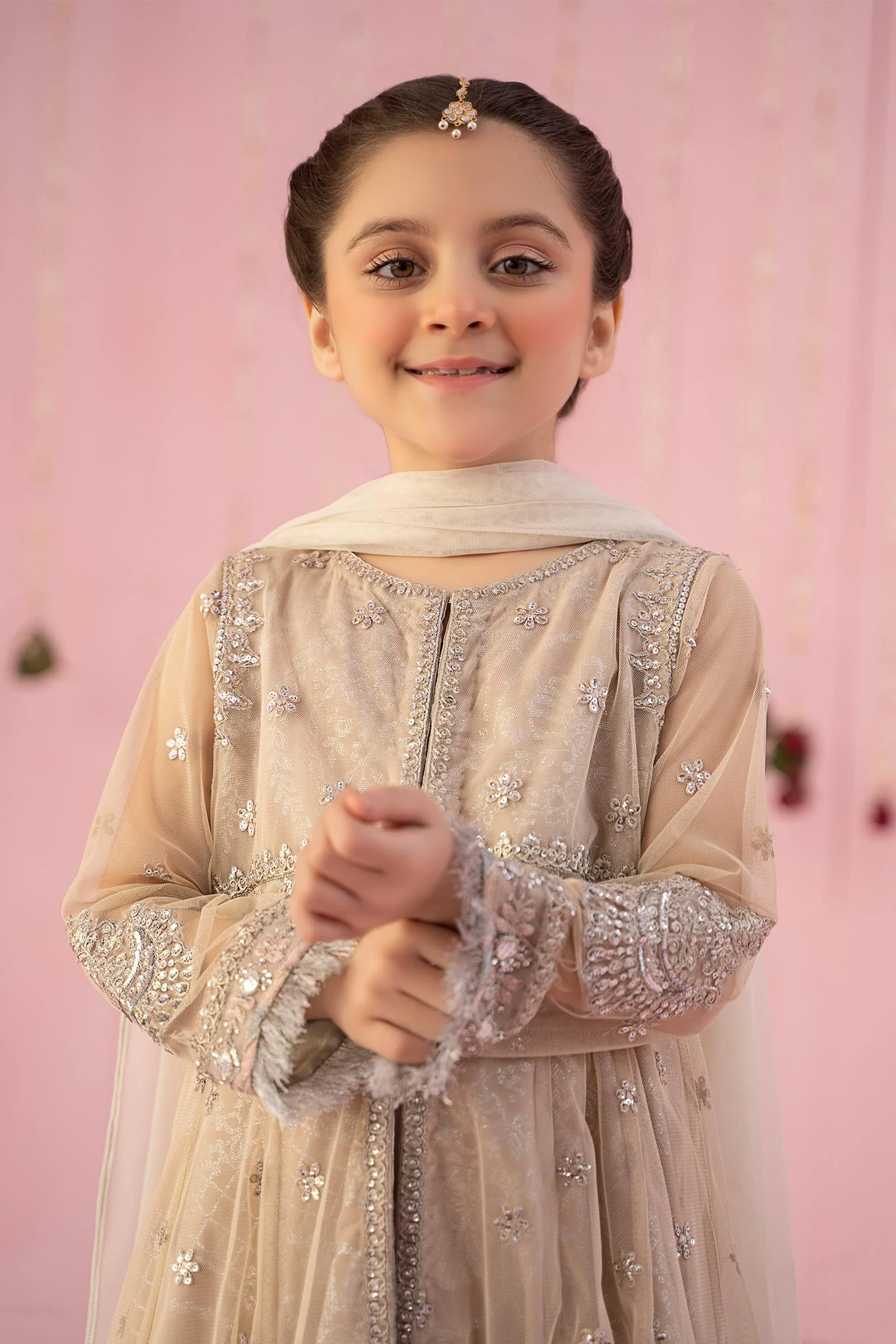 3 Piece Embroidered Net Suit - Image 2