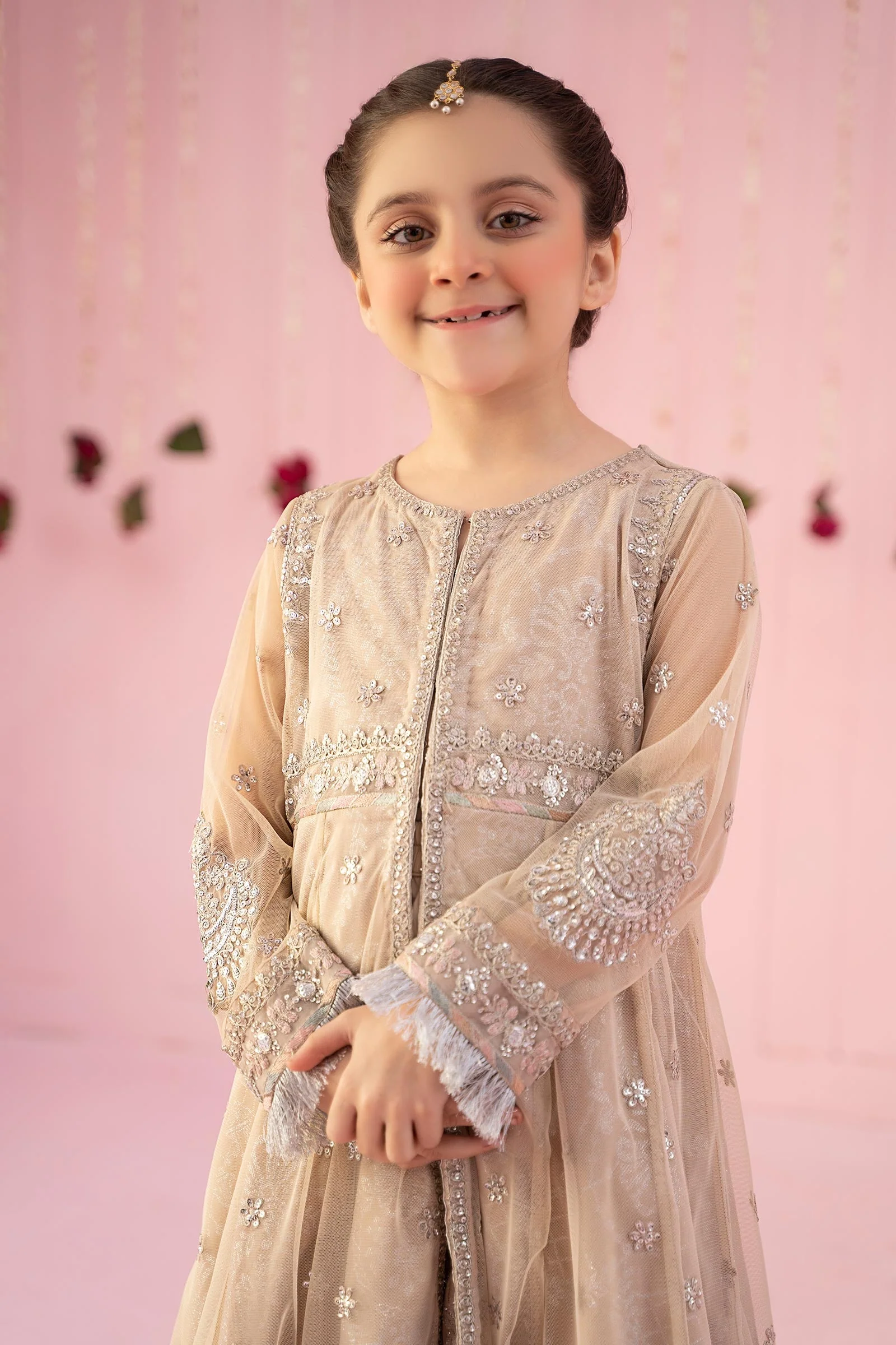 3 Piece Embroidered Net Suit - Image 3