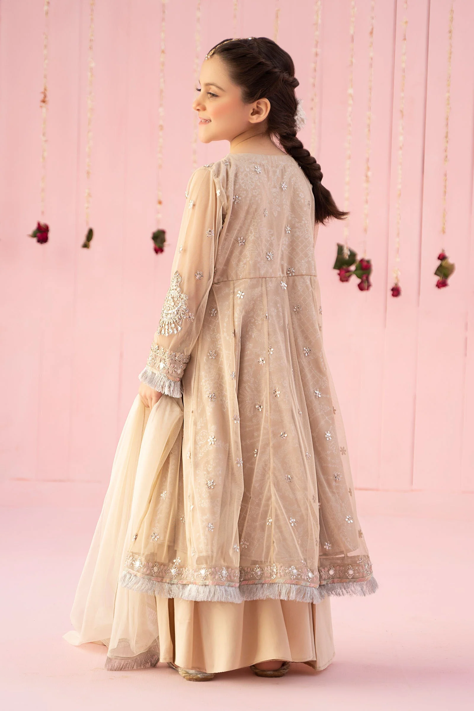 3 Piece Embroidered Net Suit - Image 7