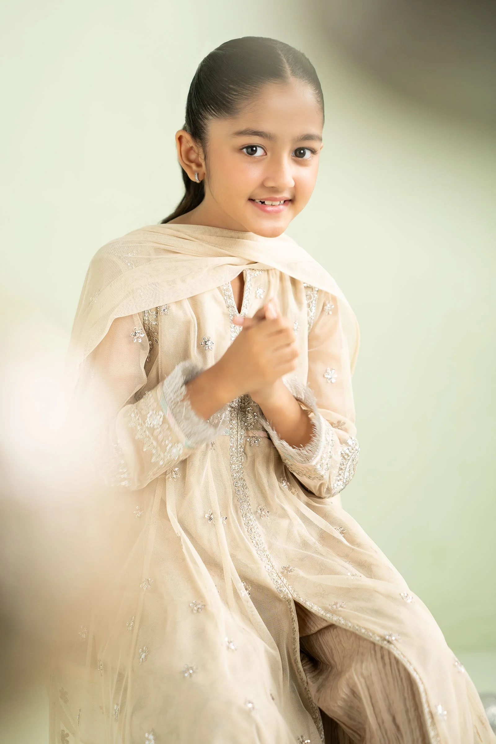 2 Piece Embroidered Net Suit - Image 4