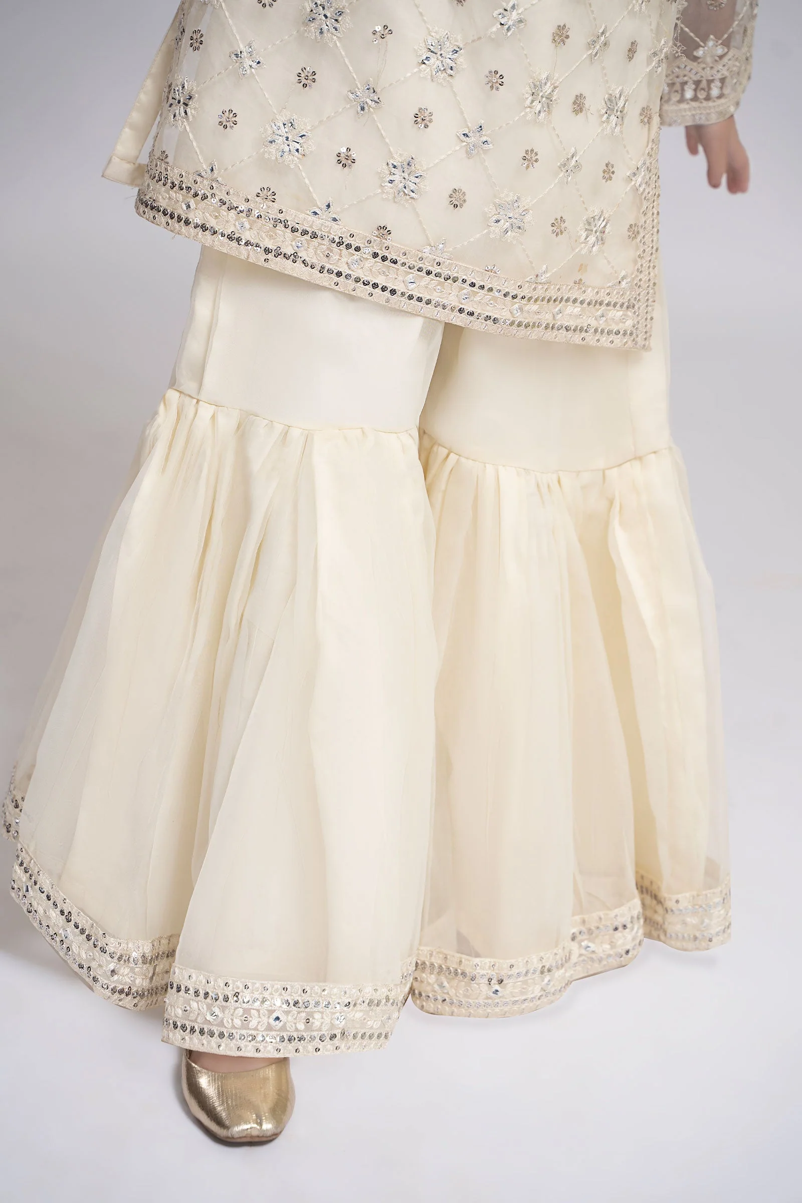 3 Piece Embroidered Organza Suit - Image 3