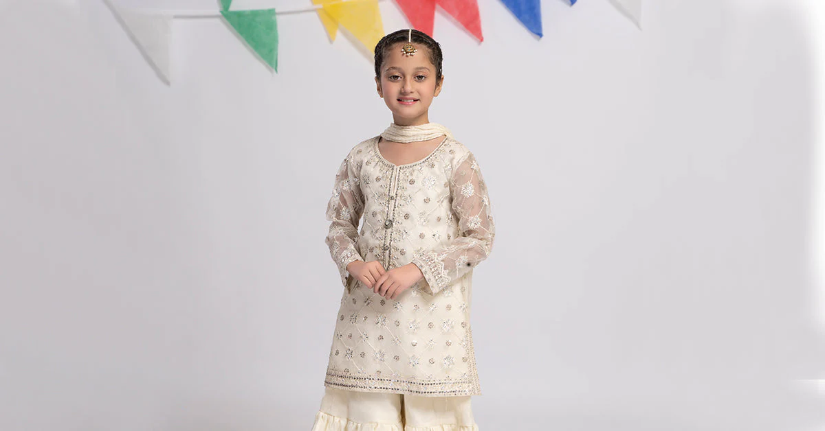 3 Piece Embroidered Organza Suit - Image 6