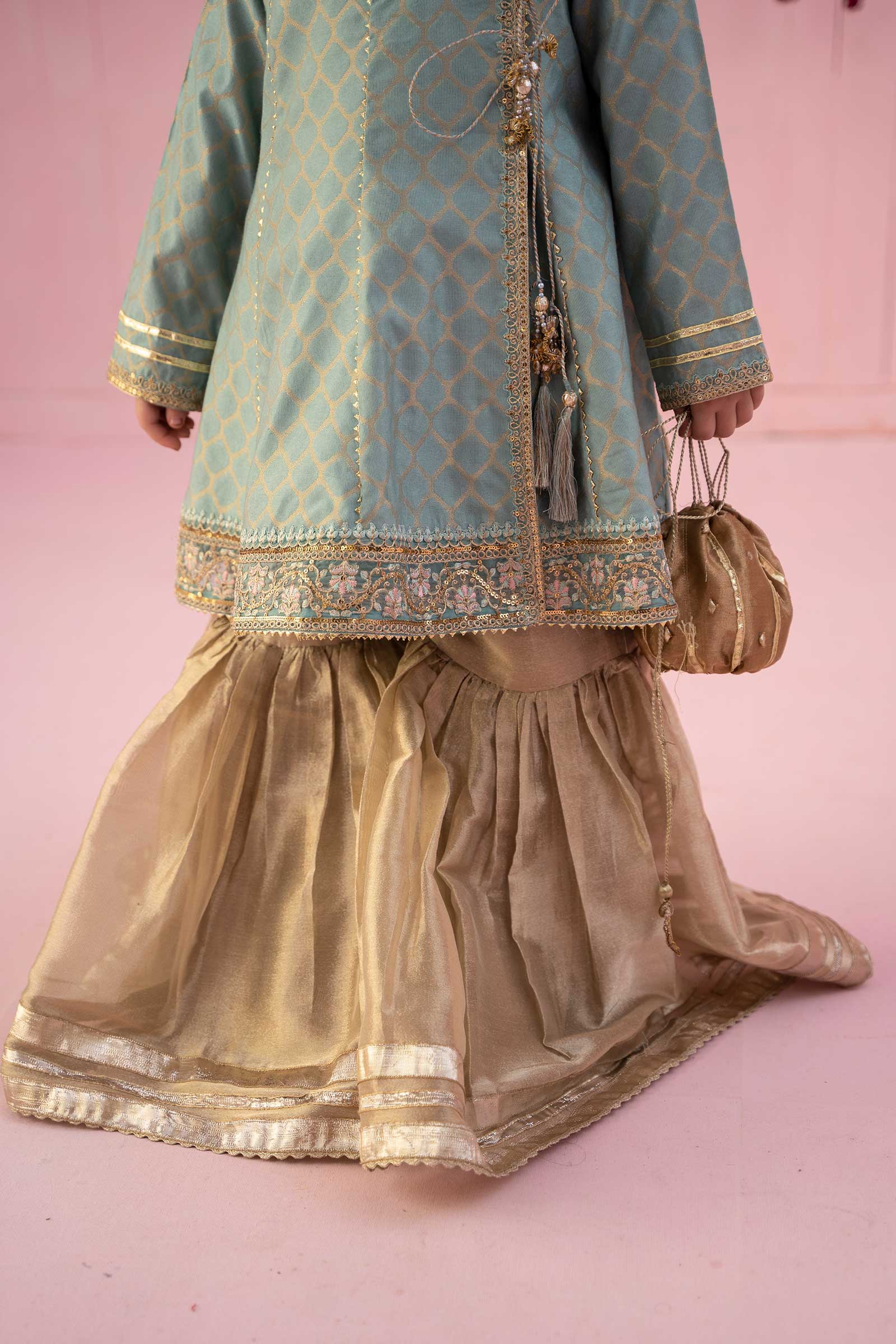 3 Piece Embroidered Jacquard Suit - Image 3