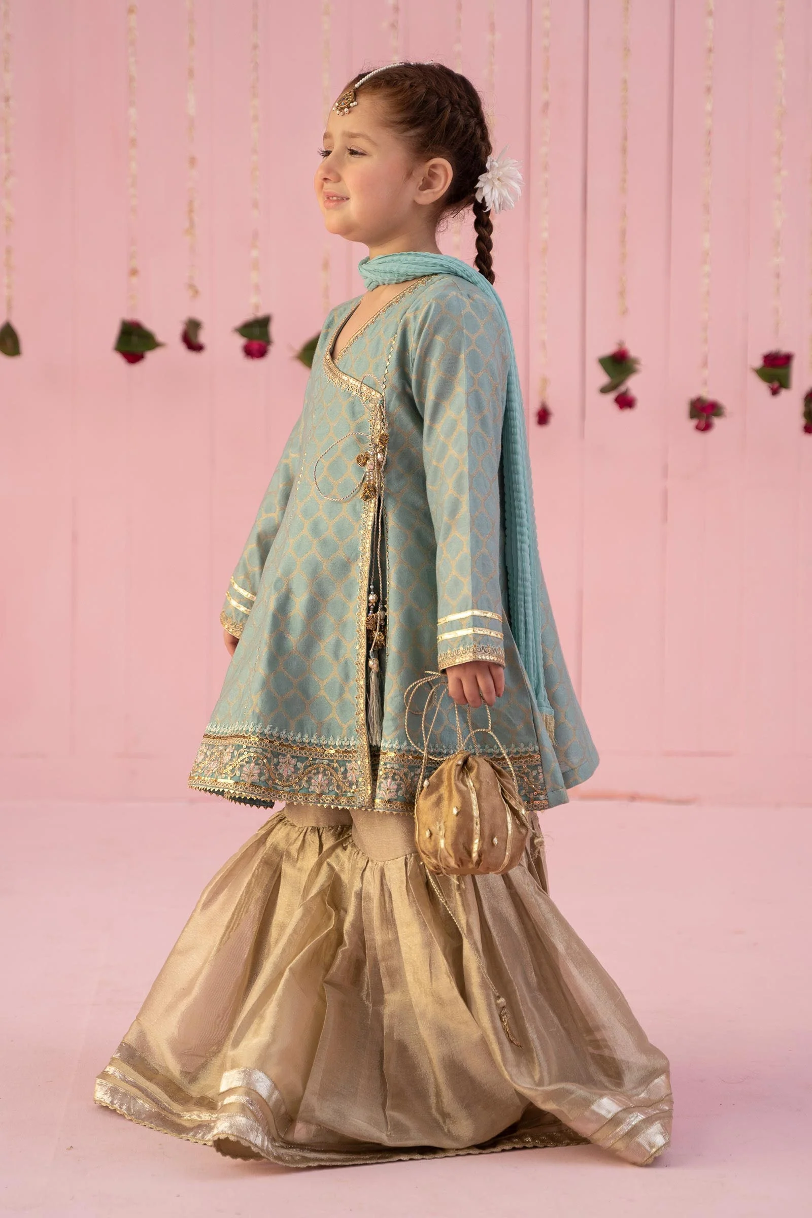 3 Piece Embroidered Jacquard Suit - Image 5