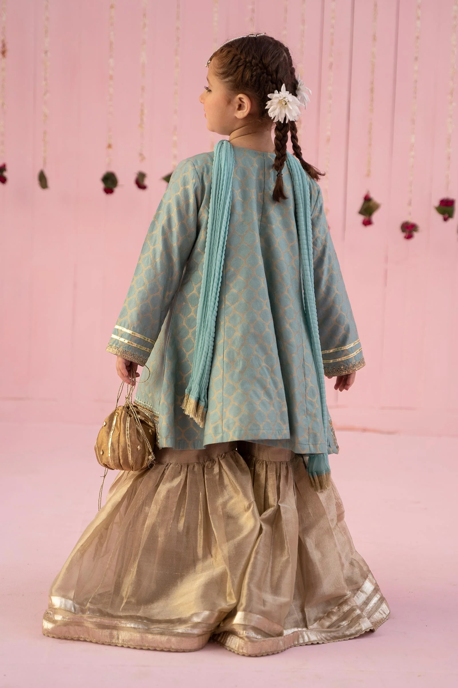 3 Piece Embroidered Jacquard Suit - Image 6