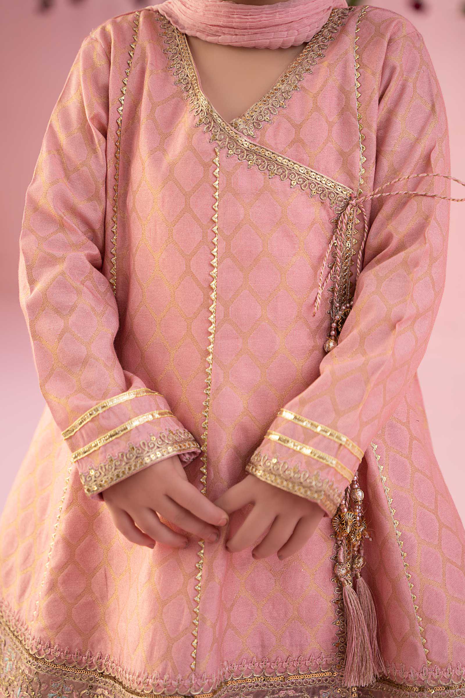 3 Piece Embroidered Jacquard Suit - Image 4