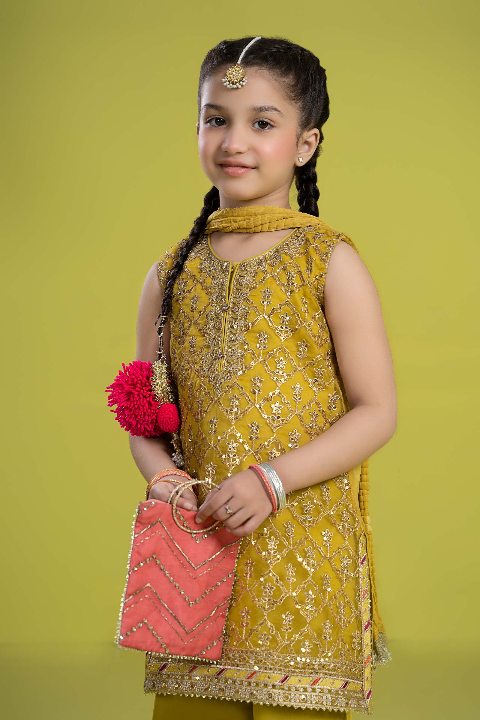 3 Piece Embroidered Organza Suit - Image 2